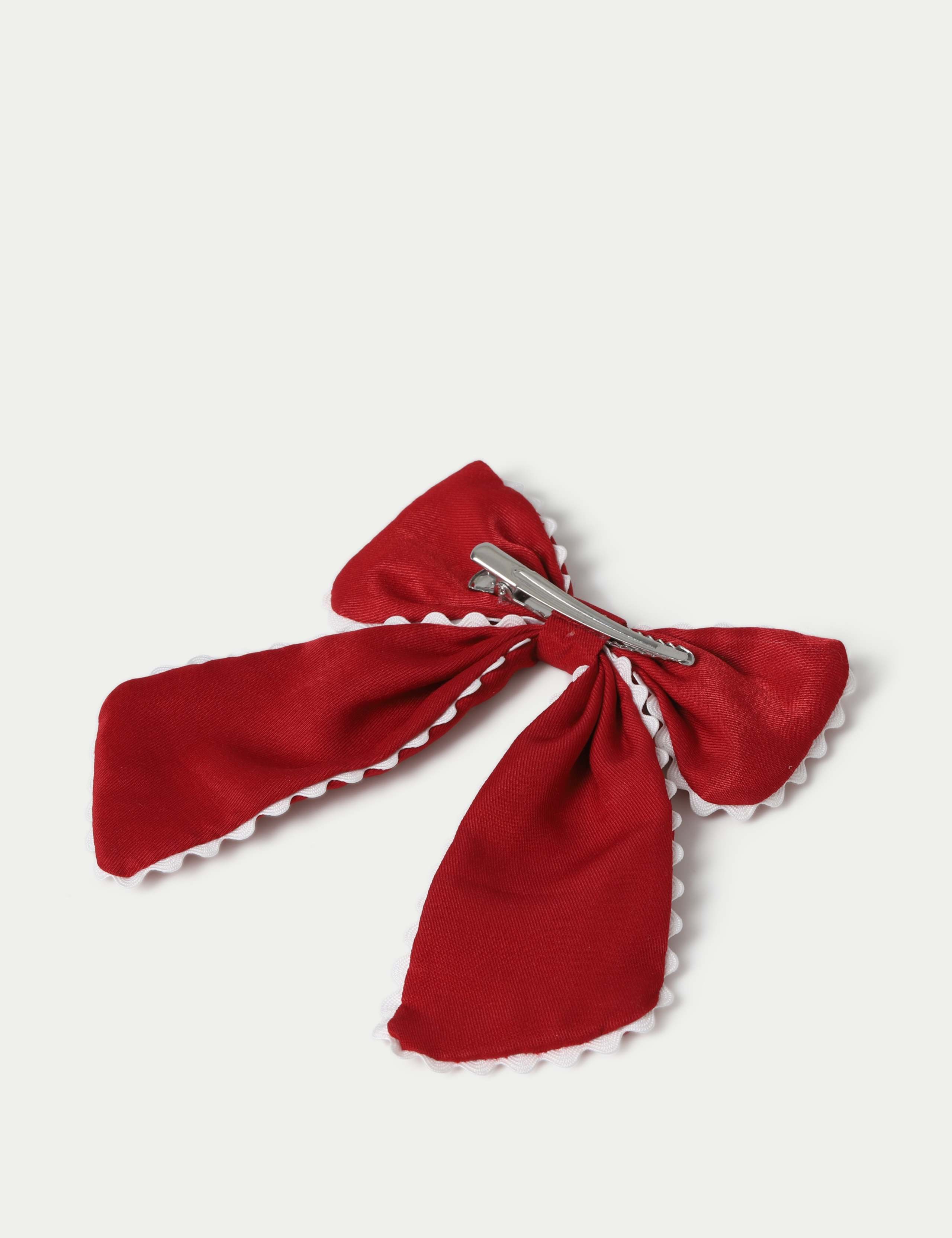 Back To School Red Scallop Edge Bow 3 of 3