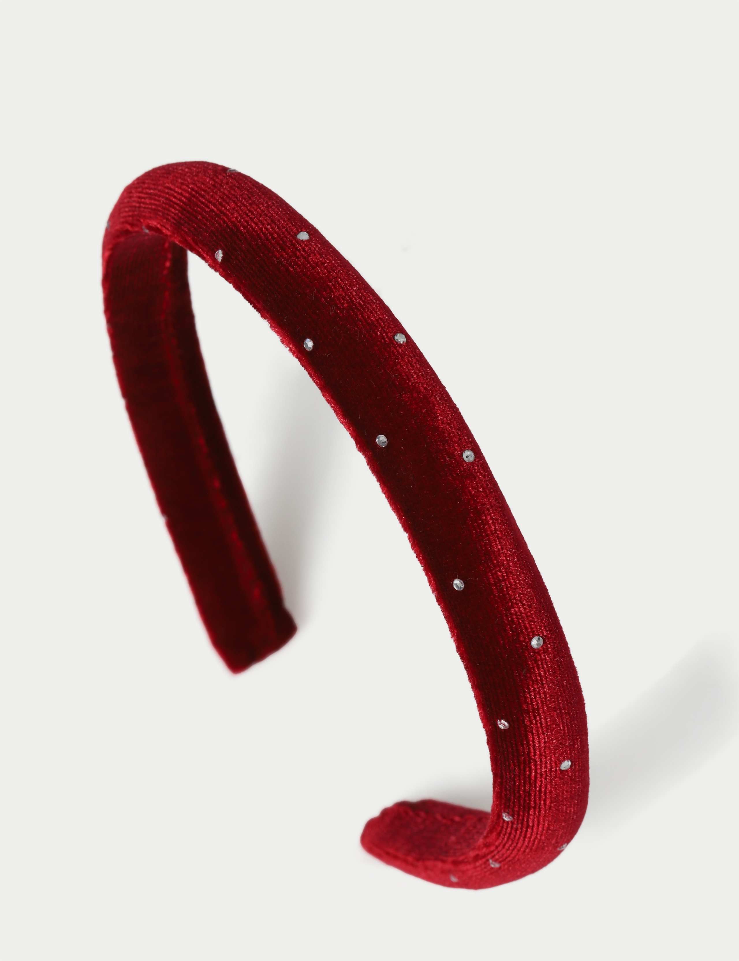 Berry Embellished Velvet Aliceband 2 of 2