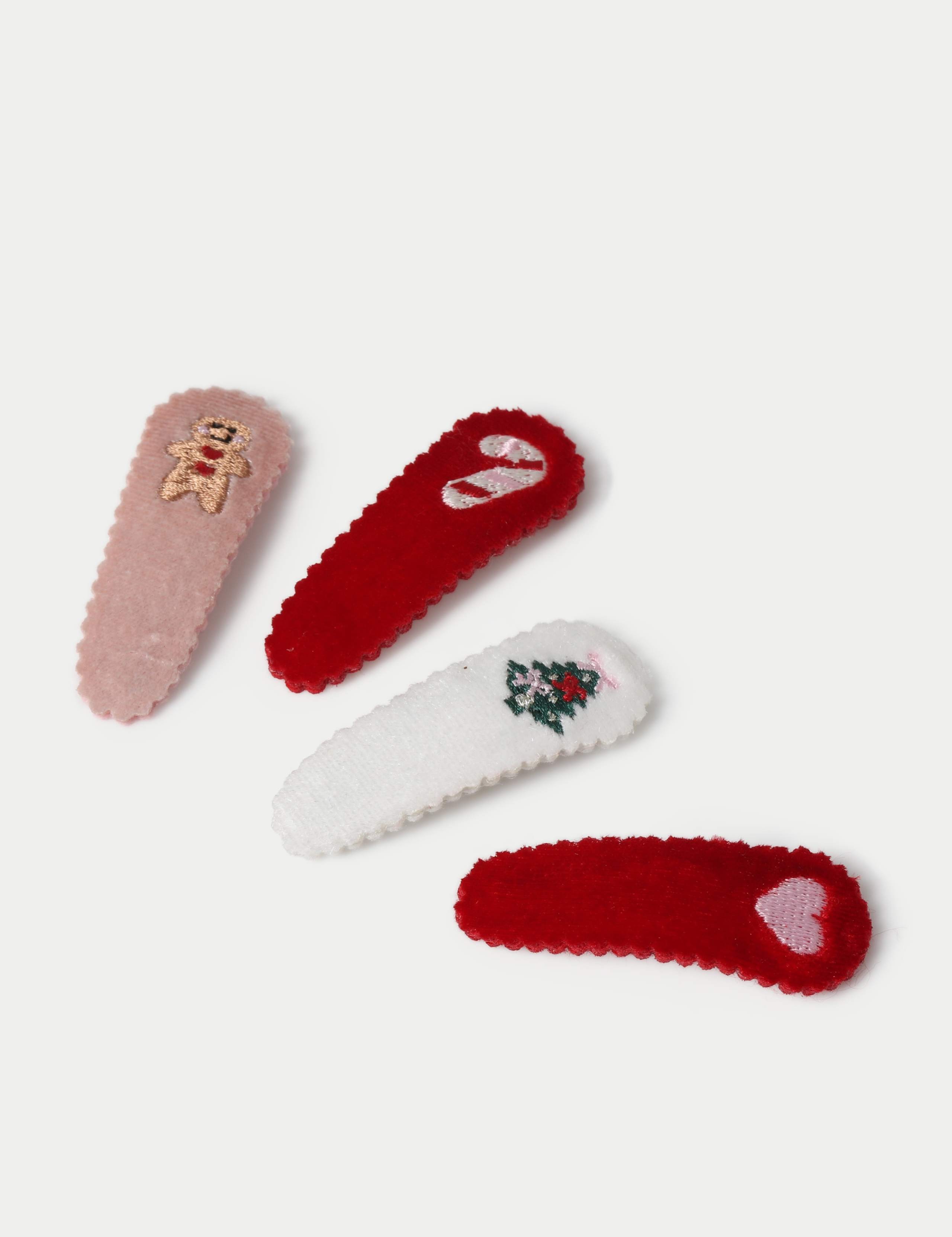 Kids' Christmas Embroidered Velvet Snaps 2 of 2