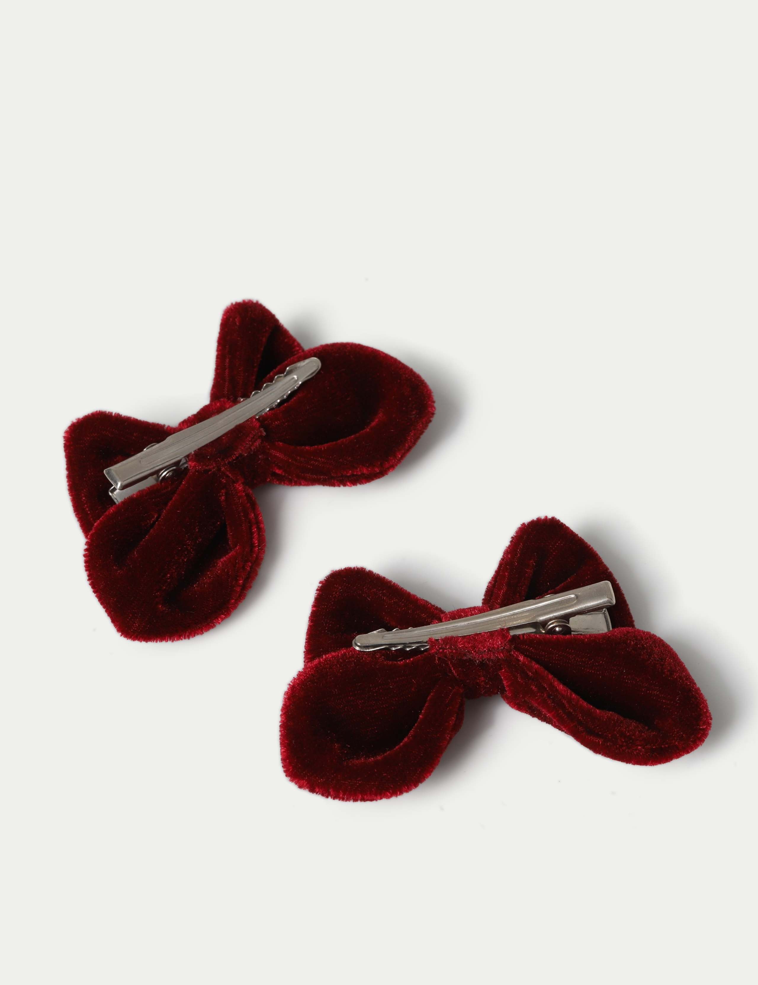 Berry Velvet 2pk Bows 2 of 3