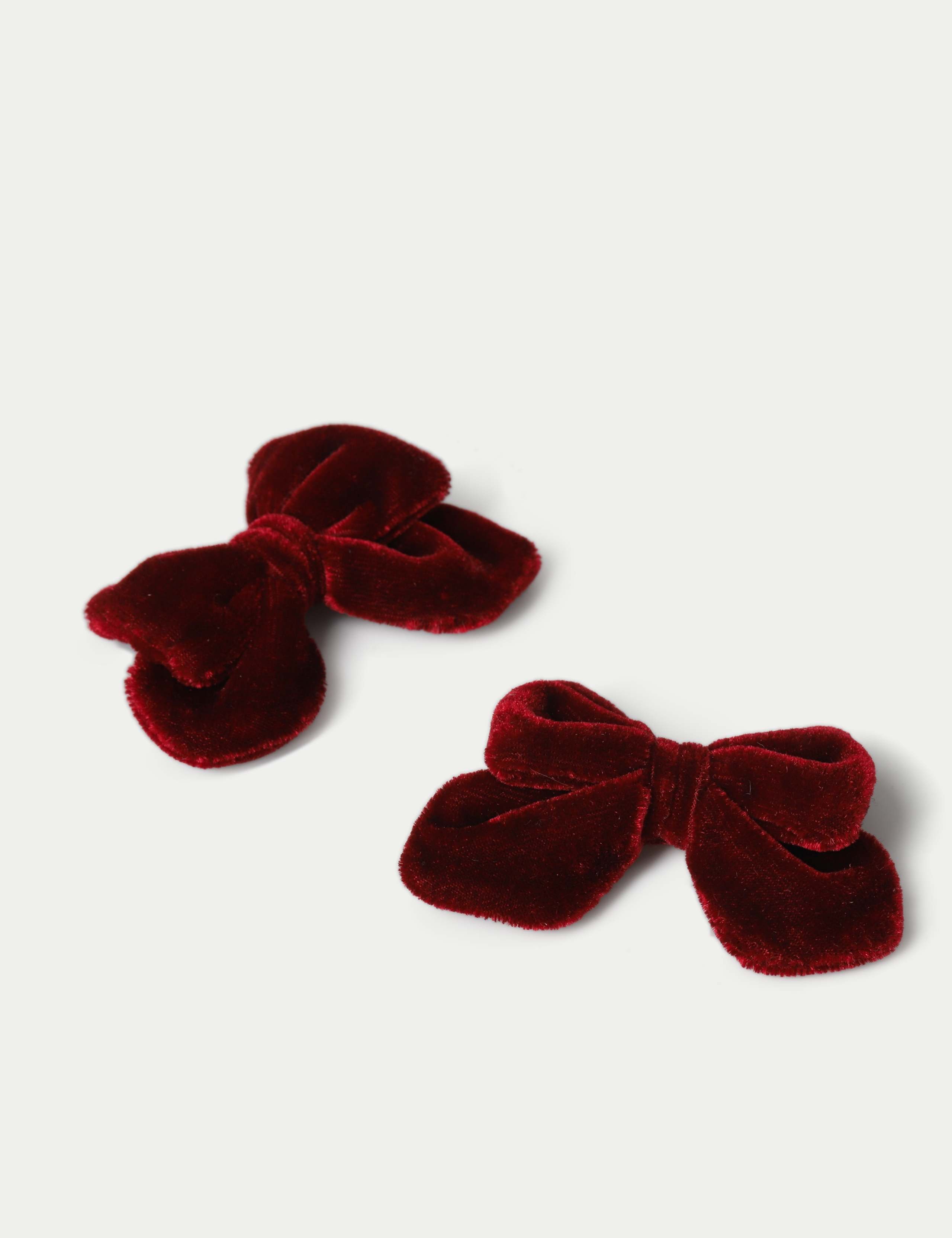 Berry Velvet 2pk Bows 3 of 3