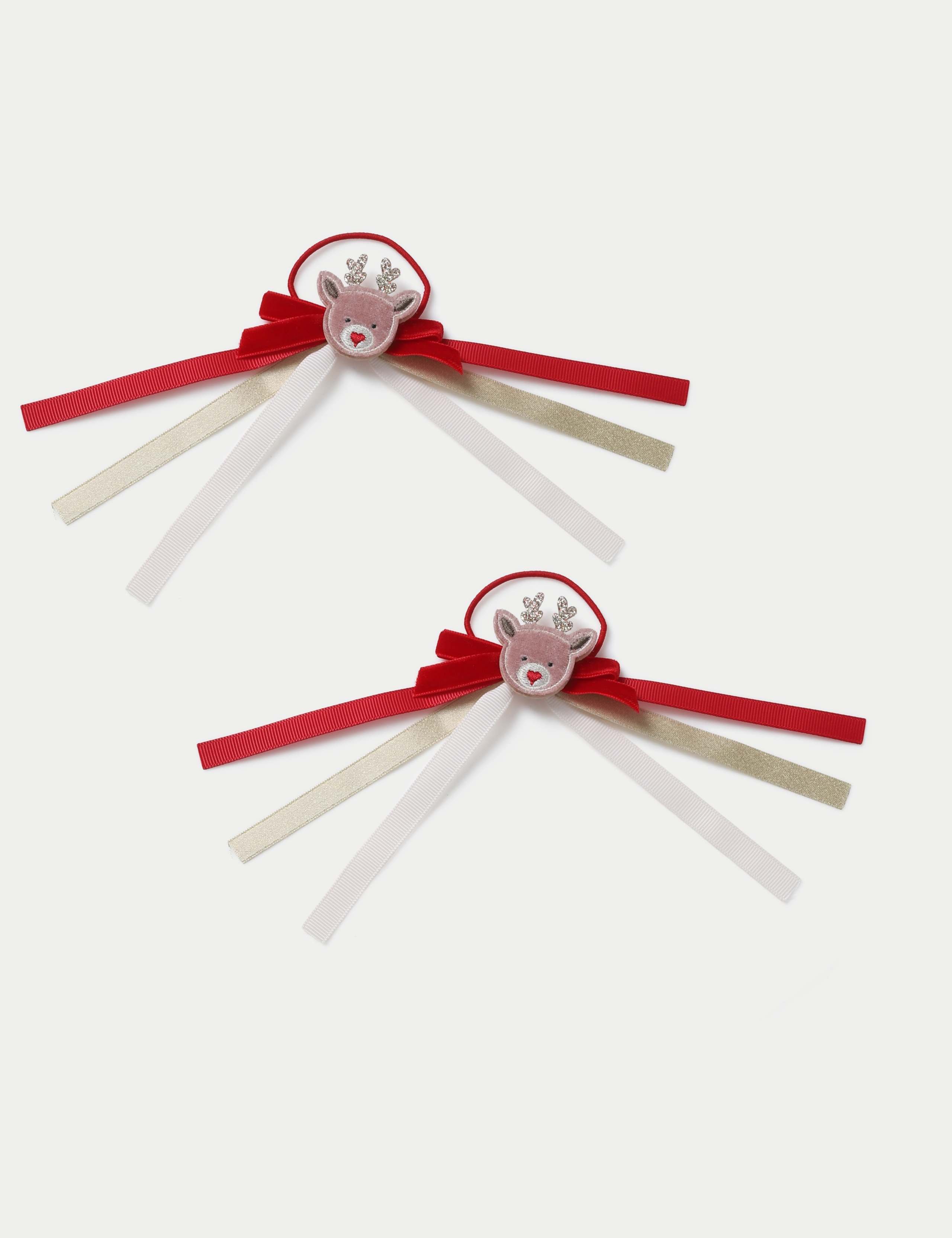 Kids' Christmas Reindeer Ribbon Ponios 1 of 2