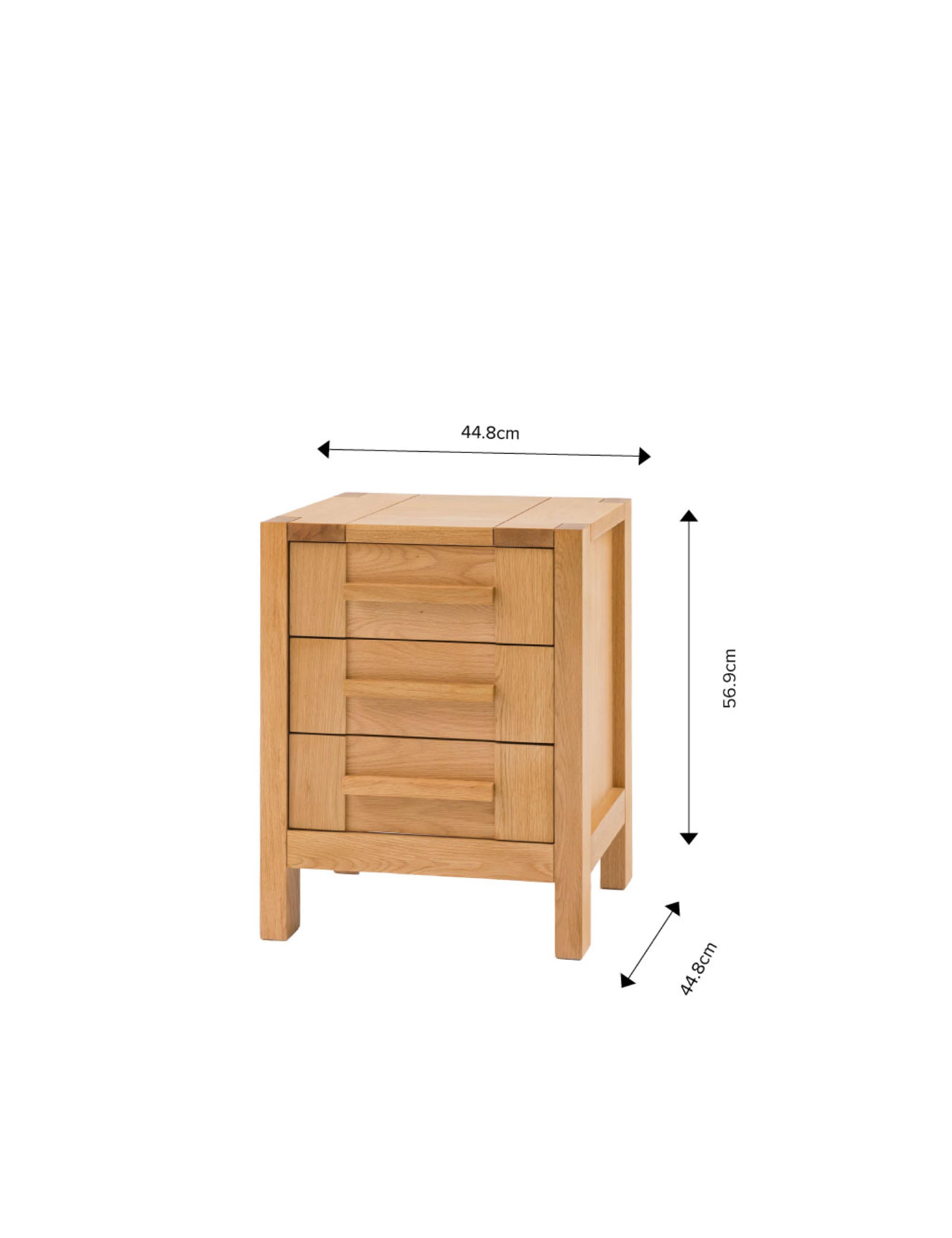 Sonoma™ 3 Drawer Bedside Table 2 of 6