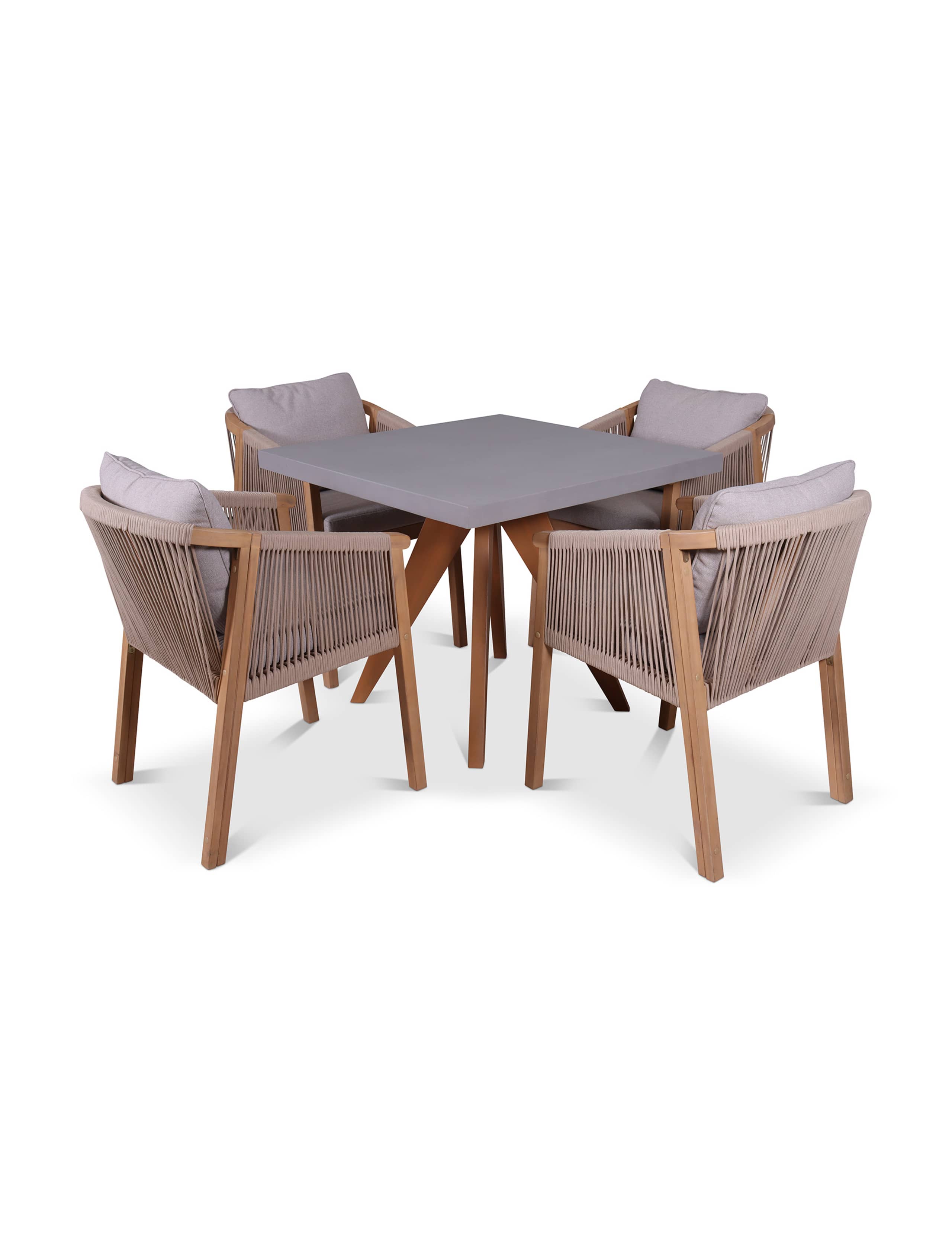 Luna 4 Seater Garden Table & Chairs 6 of 7