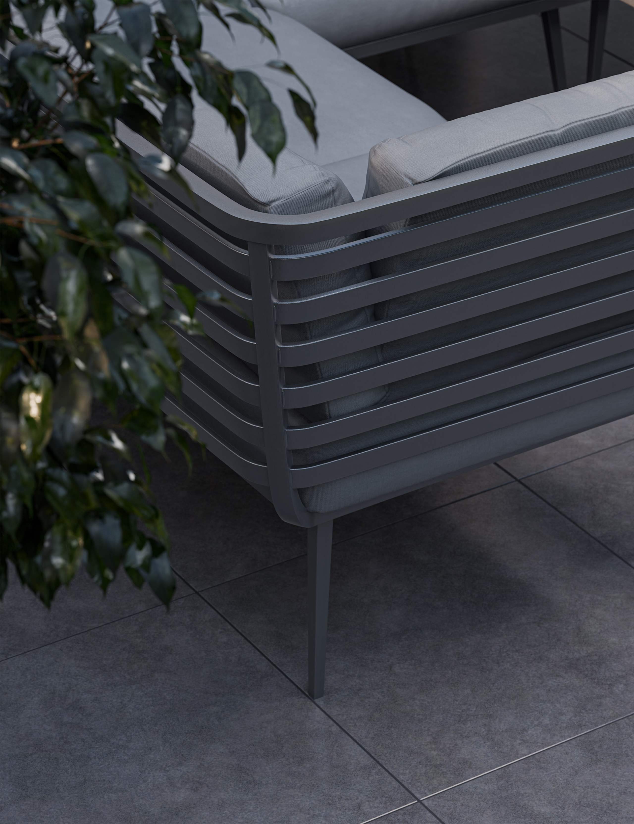 Mayfair Fire Pit Corner Lounging Set With 2 Benches 3 of 12