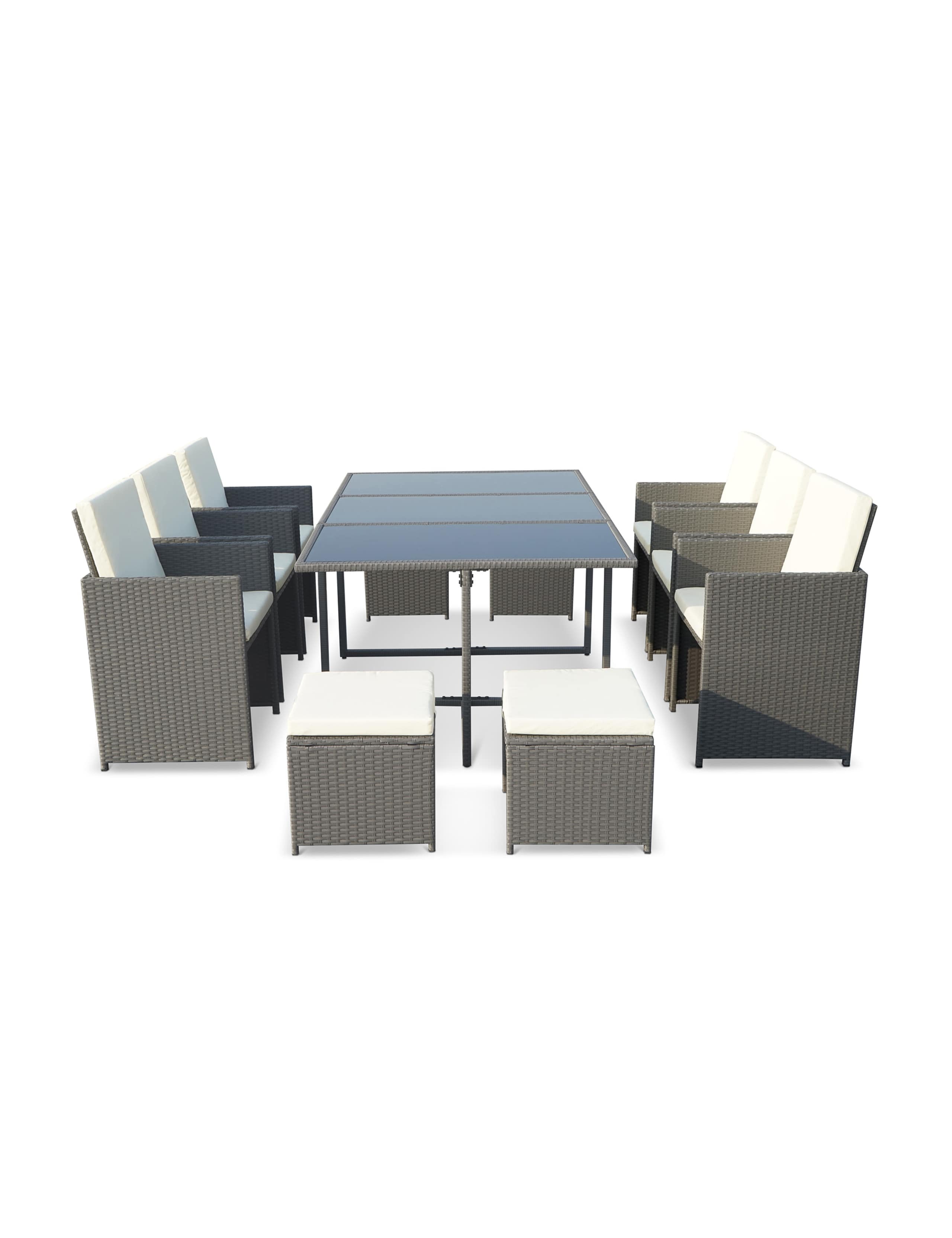 Cannes 10 Seater Rattan Garden Cube Dining Set 4 of 5