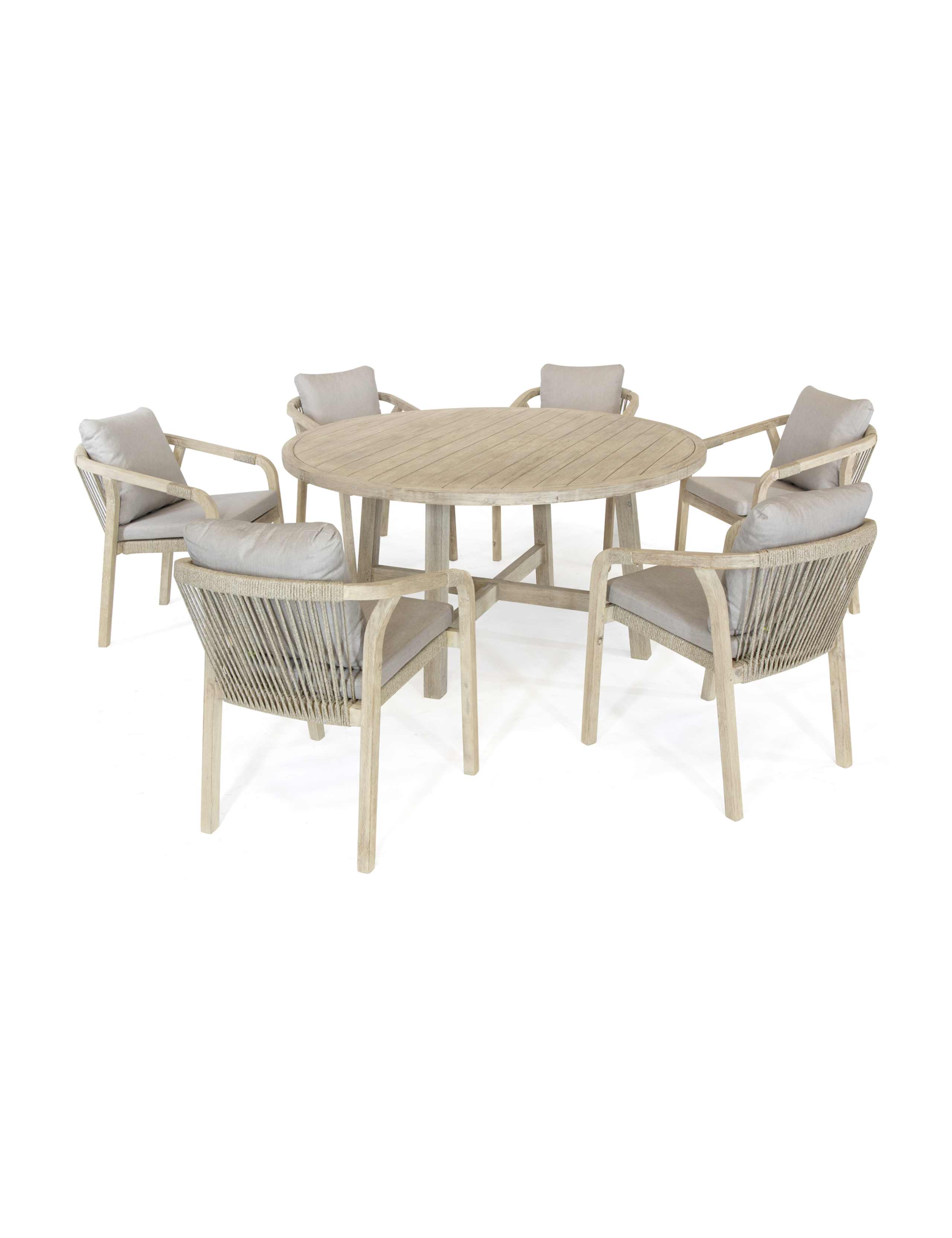Cora 6 Seater Garden Dining Table & Chairs 2 of 2