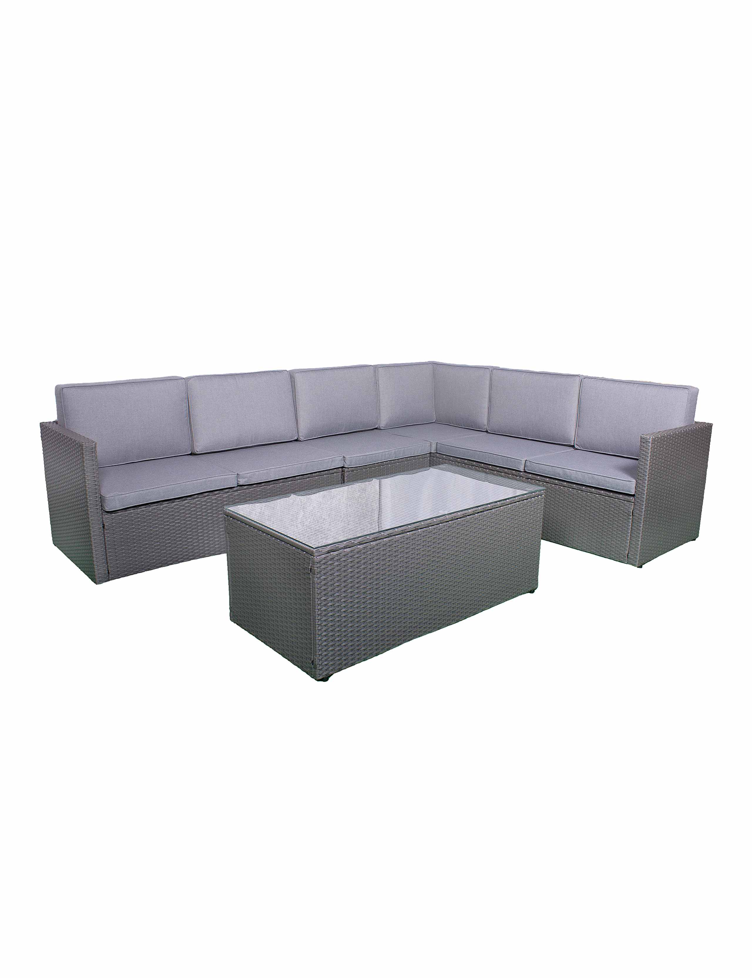 Berlin Rattan Corner Garden Lounge Set 2 of 6