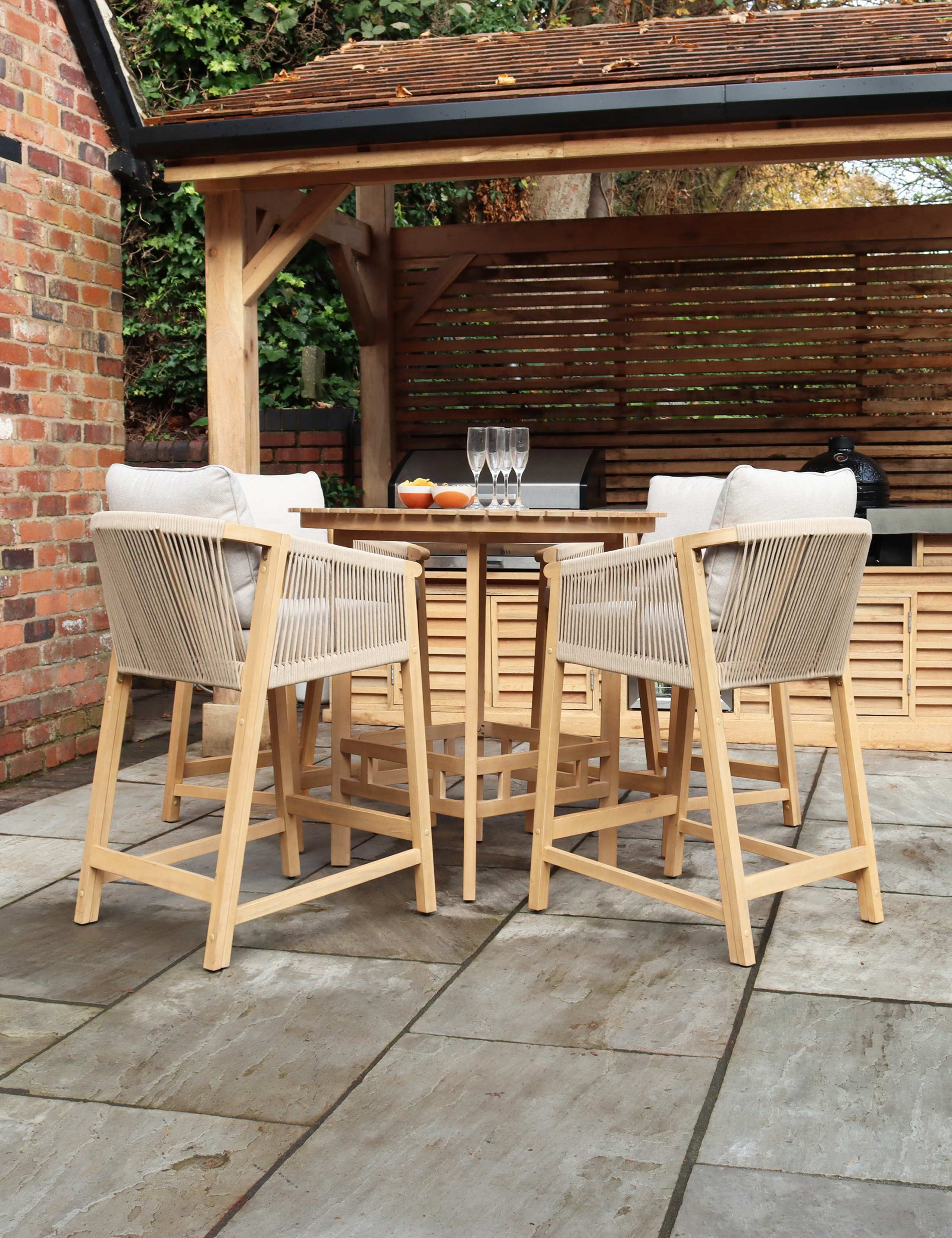 Roma 4 Seater Deluxe Garden Bar Set 2 of 6