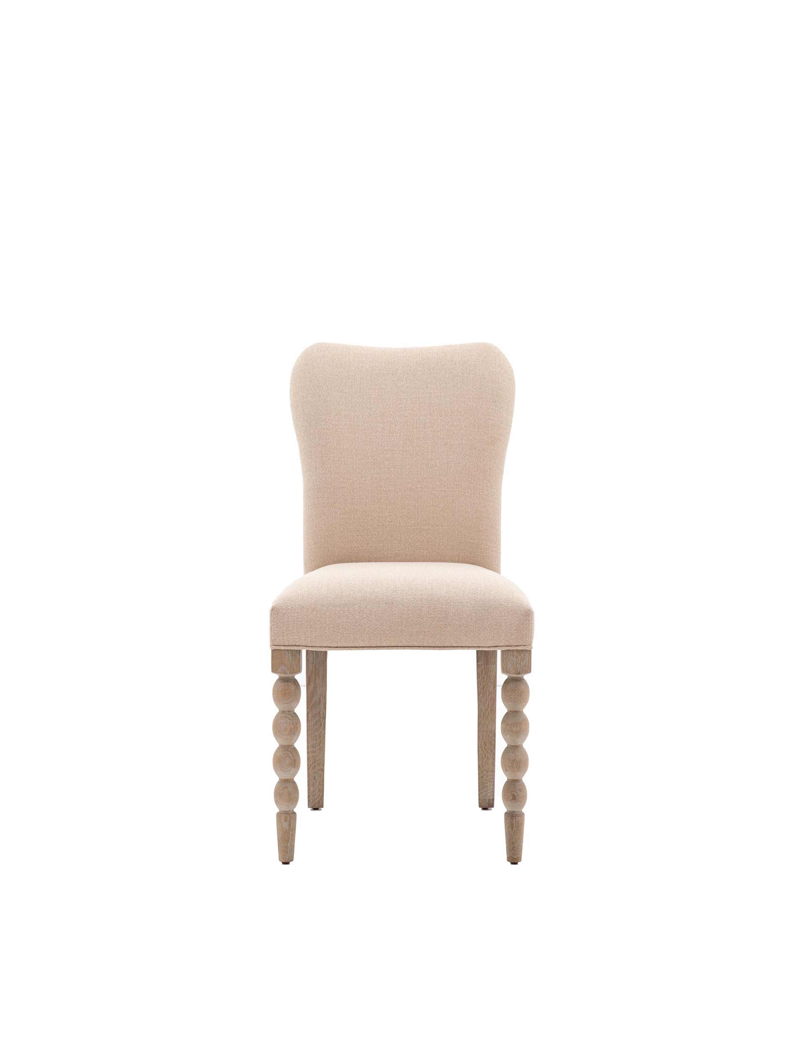 Set of 2 Artisan Fabric Dining Chairs 2 of 5