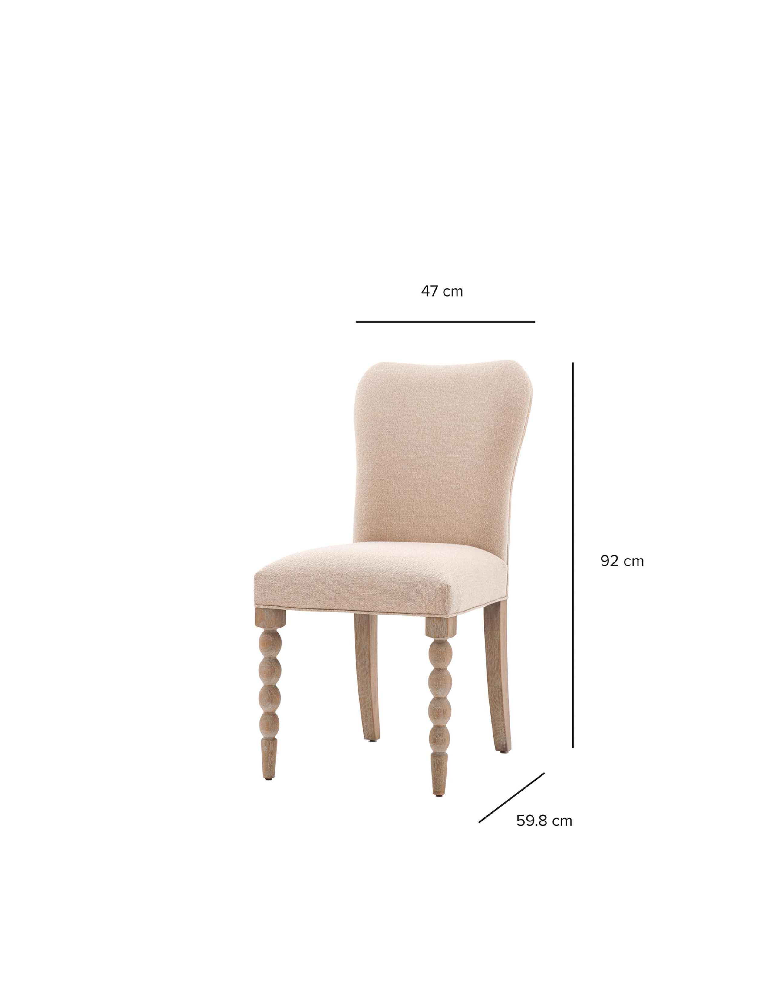 Set of 2 Artisan Fabric Dining Chairs 5 of 5