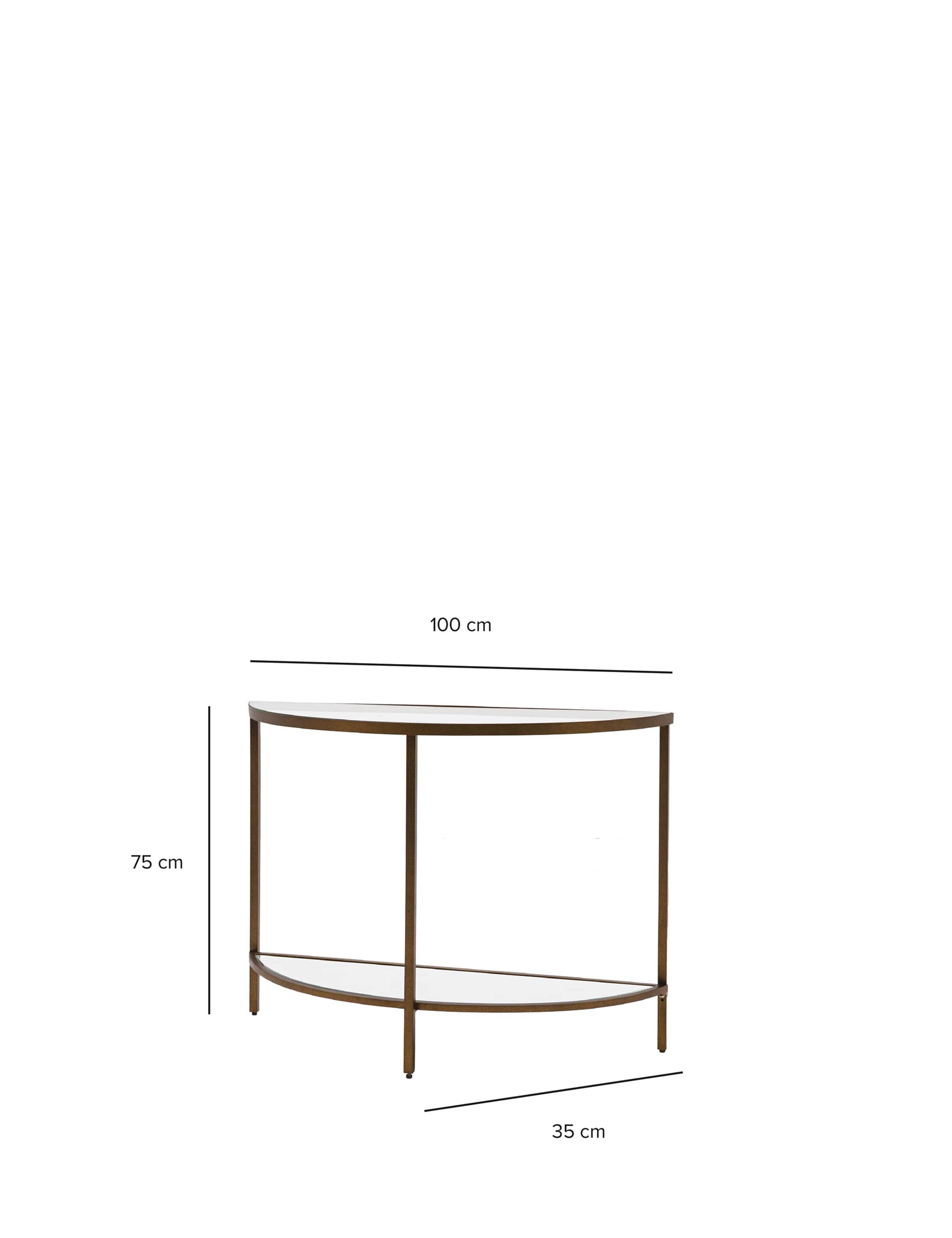Hudson Metal & Glass Console Table 4 of 4