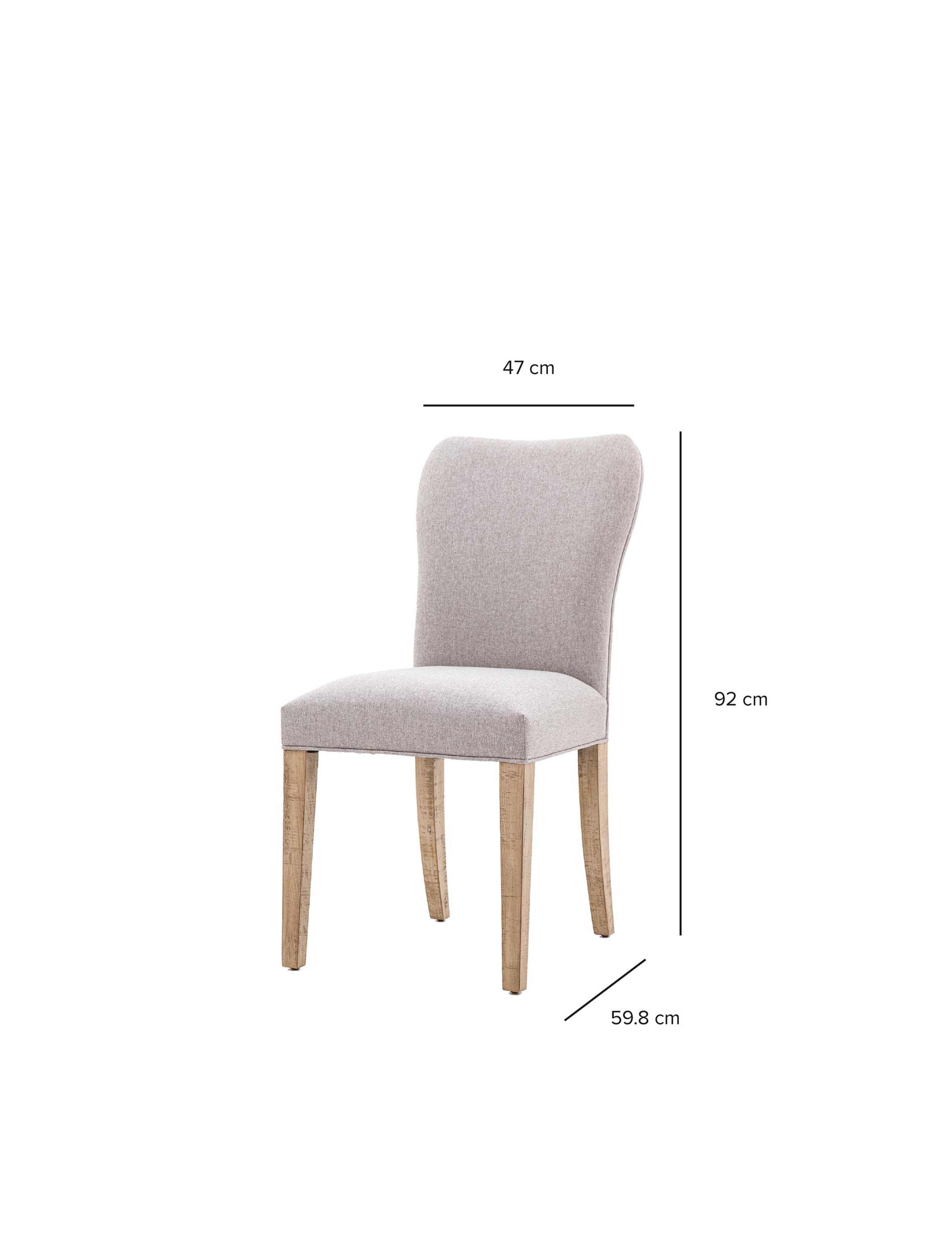 Set of 2 Vancouver Fabric Dining Chairs 5 of 5