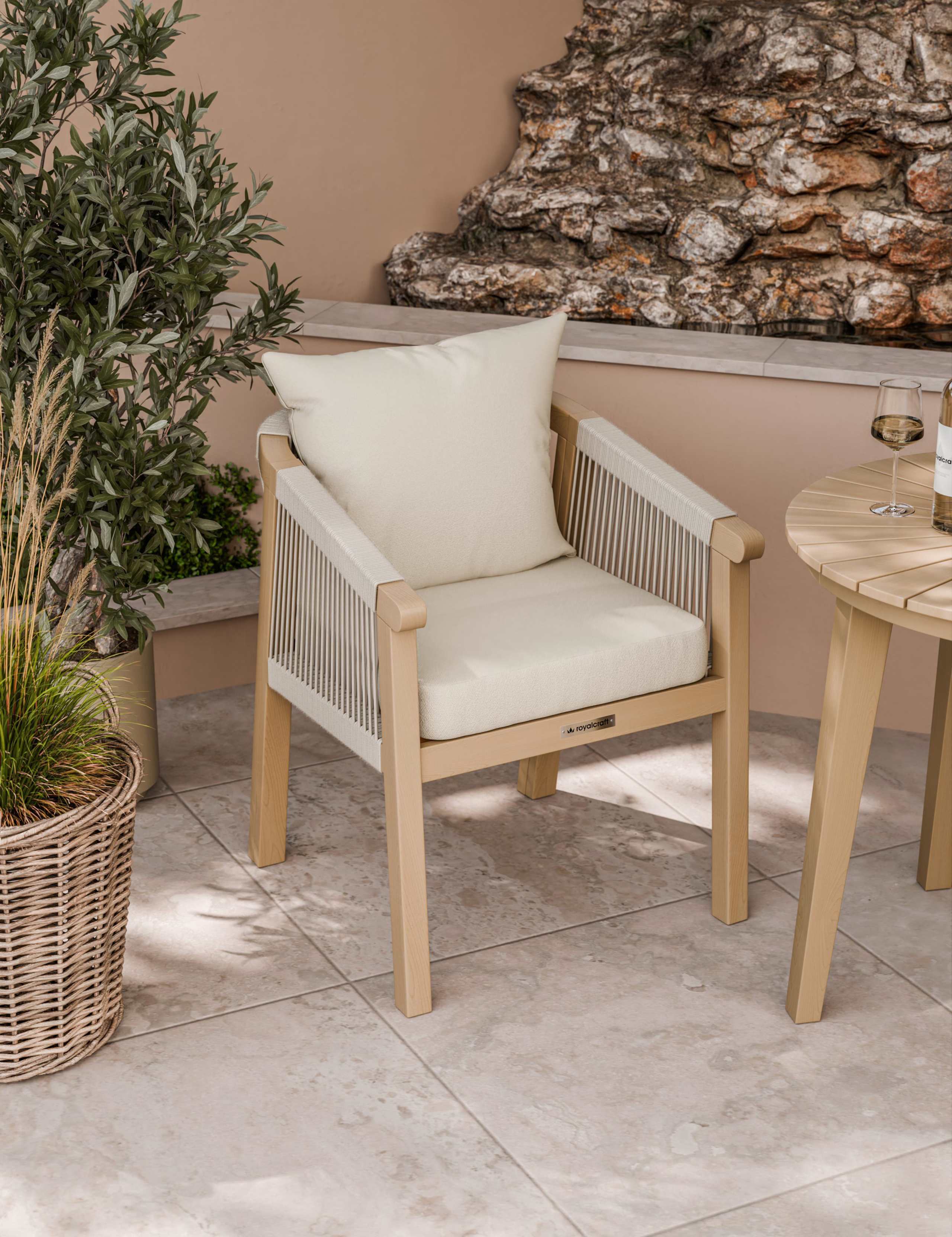 Roma 80cm Round Dining Bistro Set 5 of 7