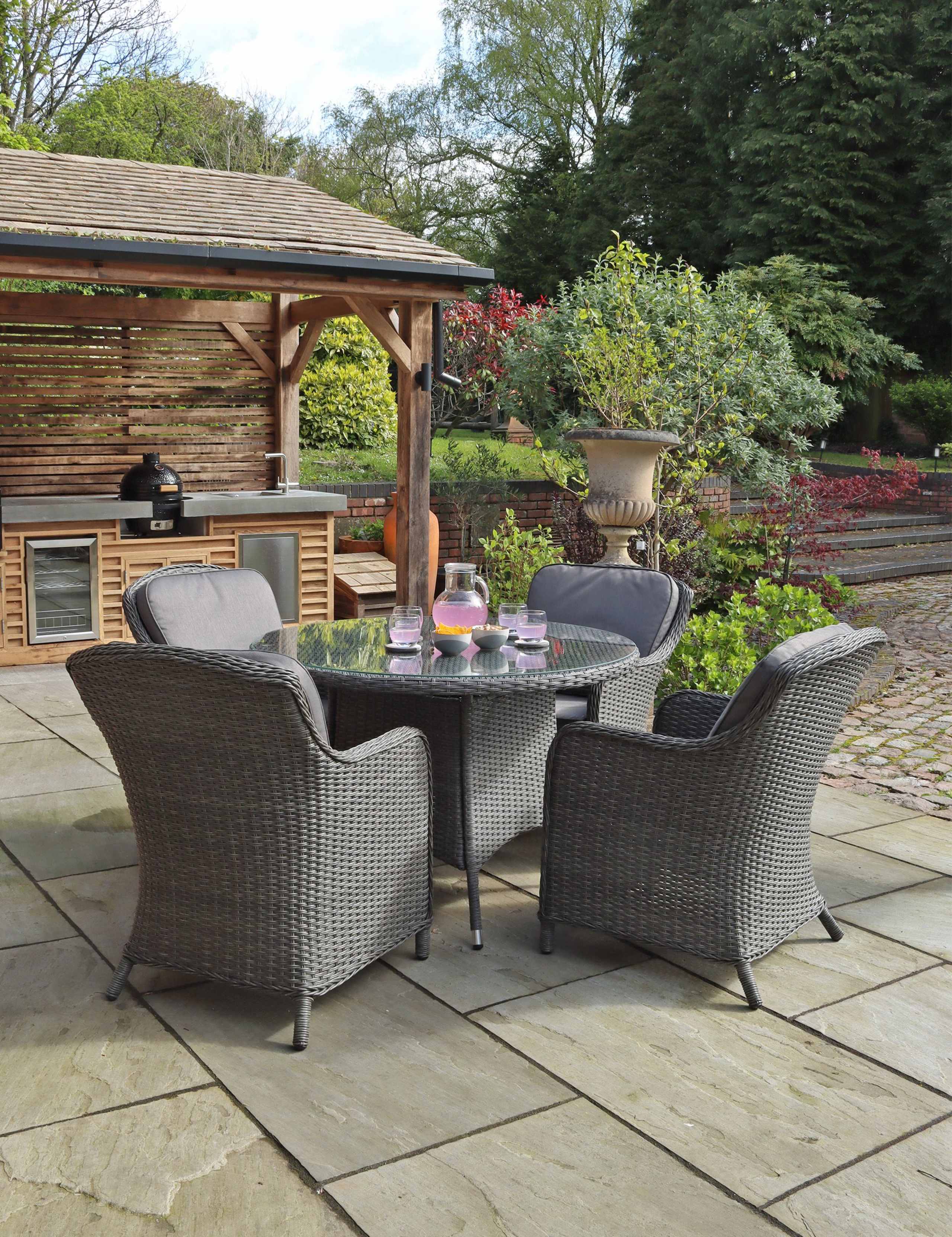 Paris Rattan 4 Seater Dining Set 1 of 6