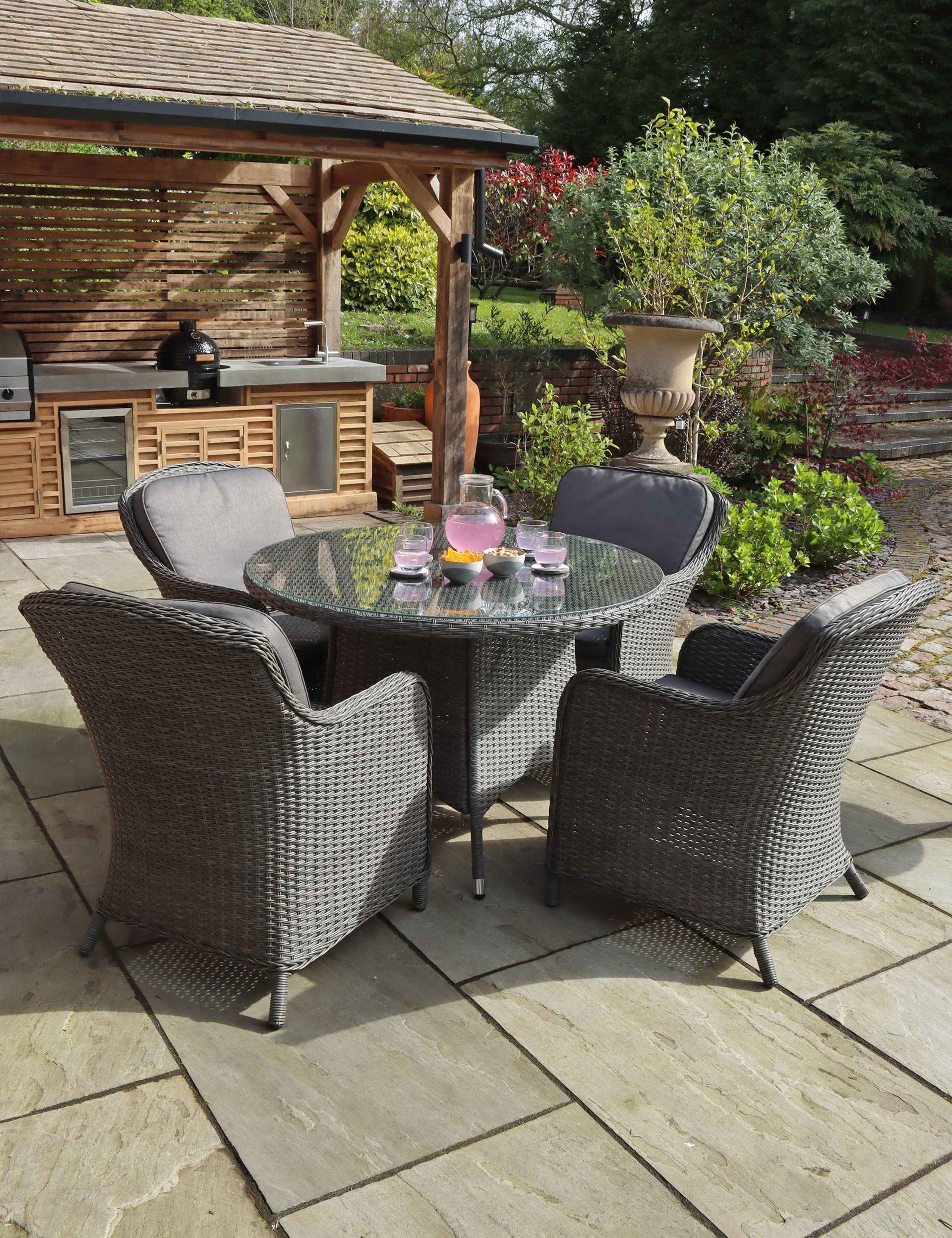 Paris Rattan 4 Seater Dining Set 3 of 6