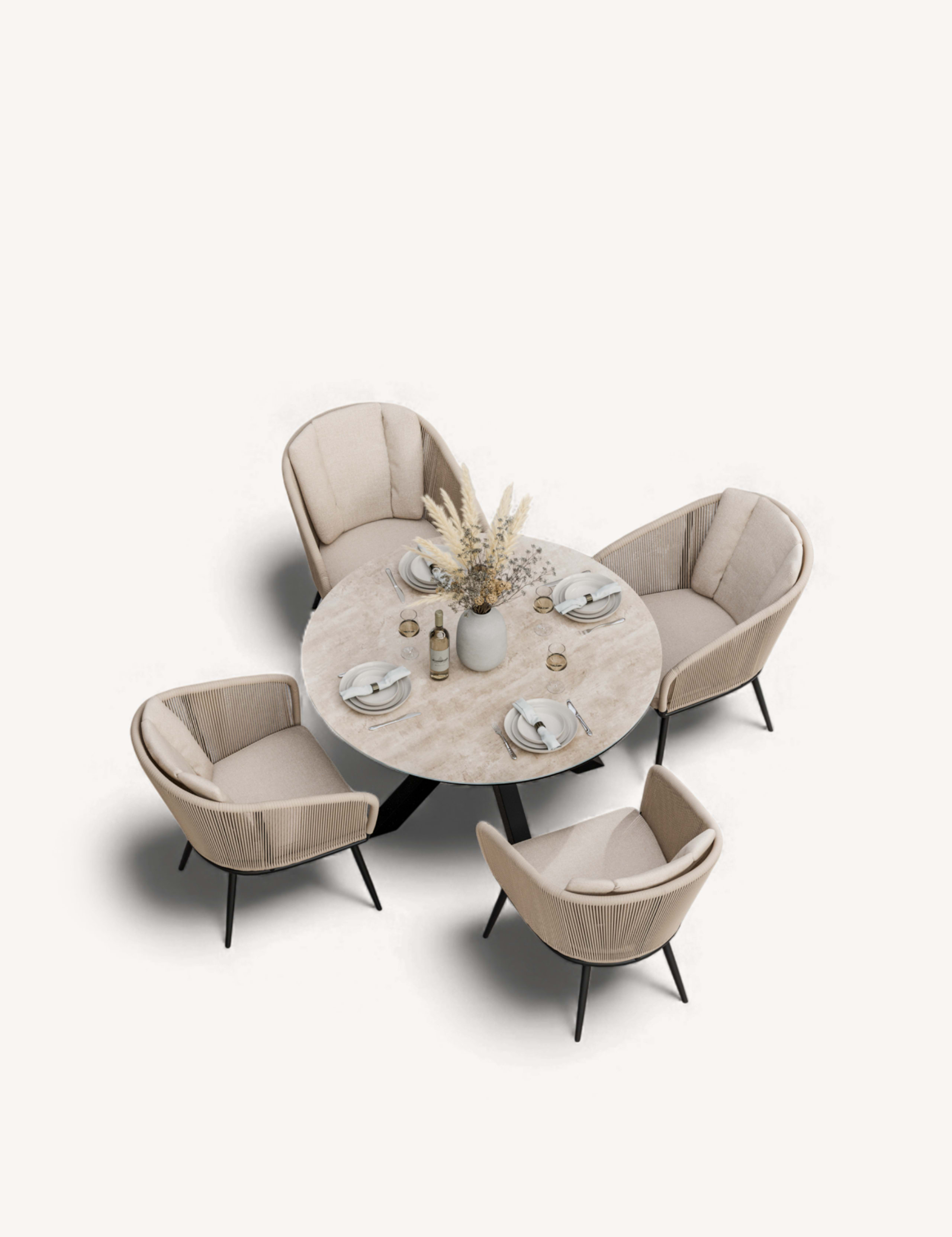 Bali 4 Seater Dining Set 2 of 10