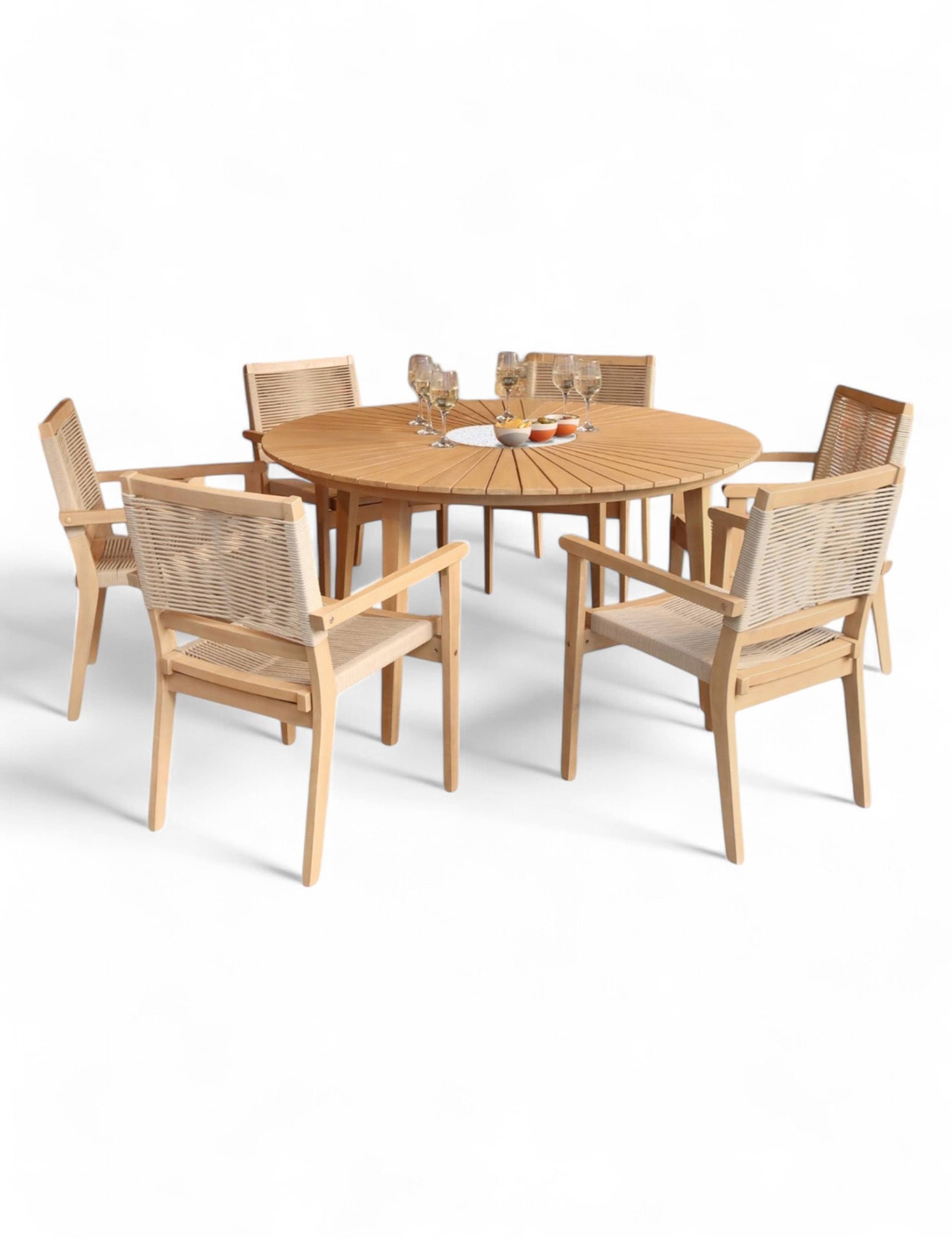 Roma 6 Seater Garden Table and Chairs 2 of 8