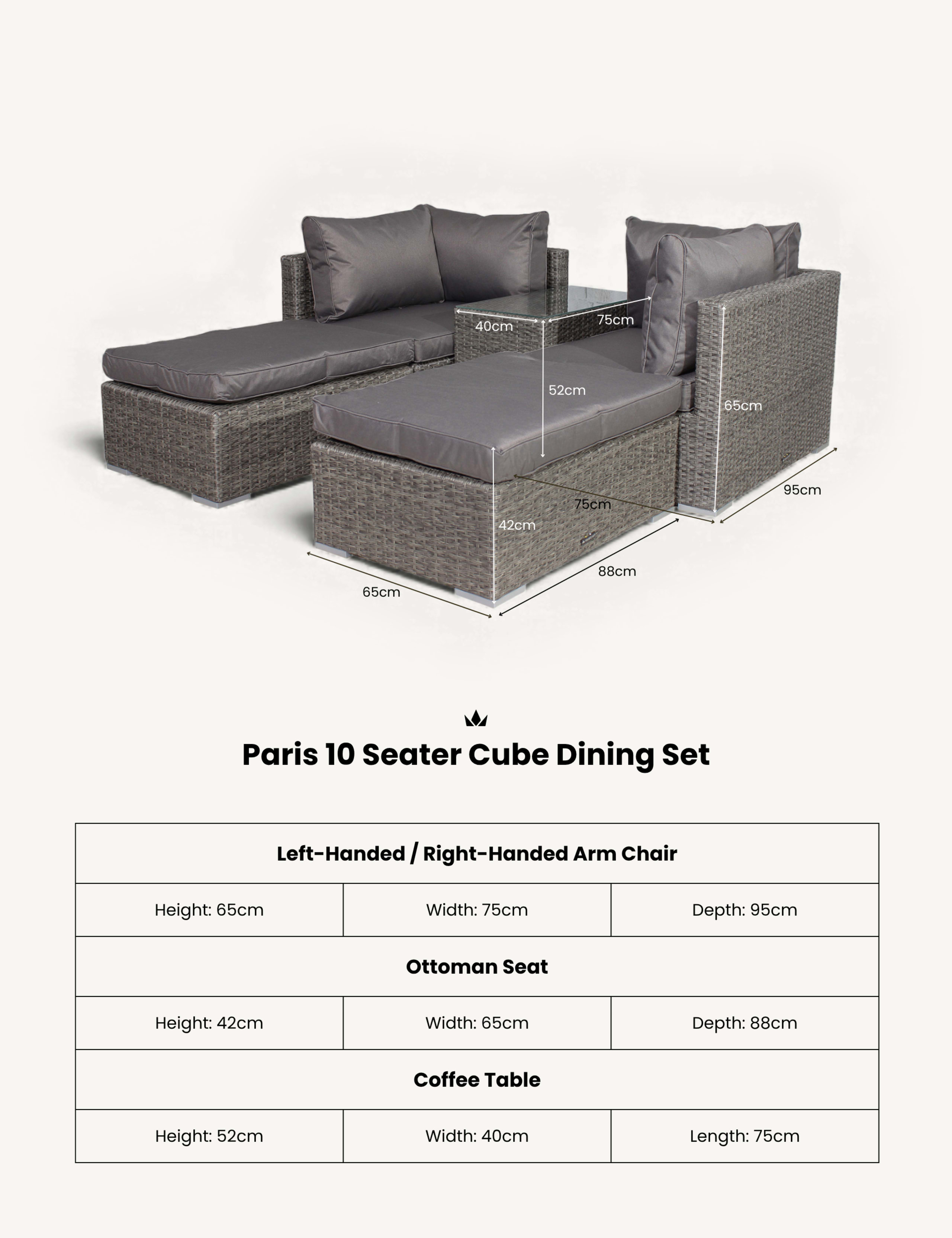 Paris 4 Seater Lounge Set 5 of 8