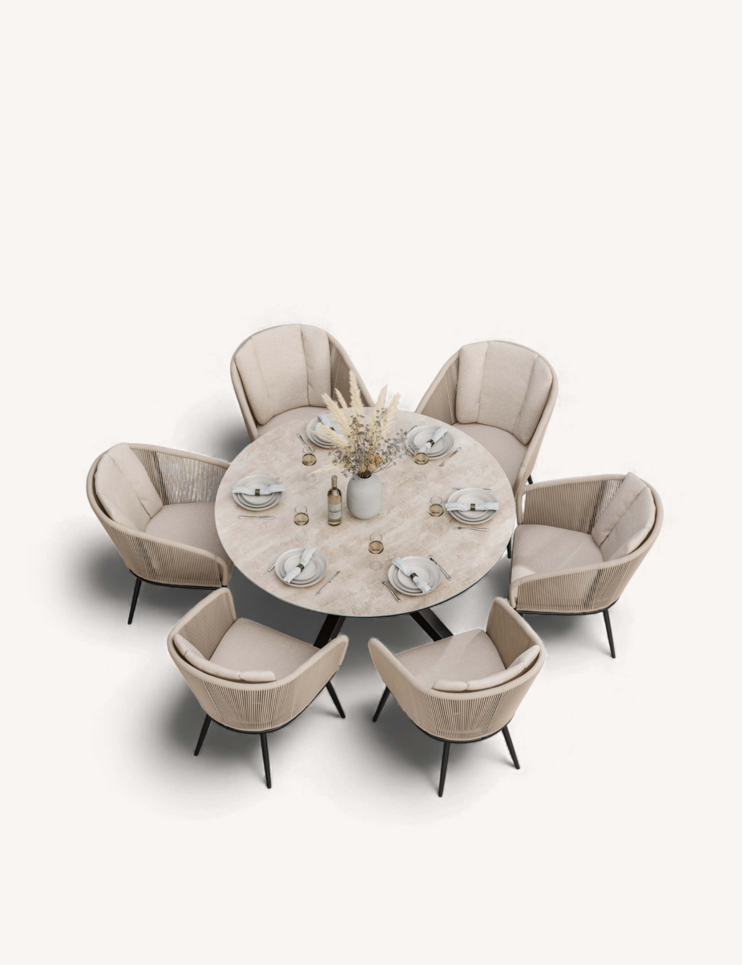Bali 6 Seater Dining Set 2 of 10