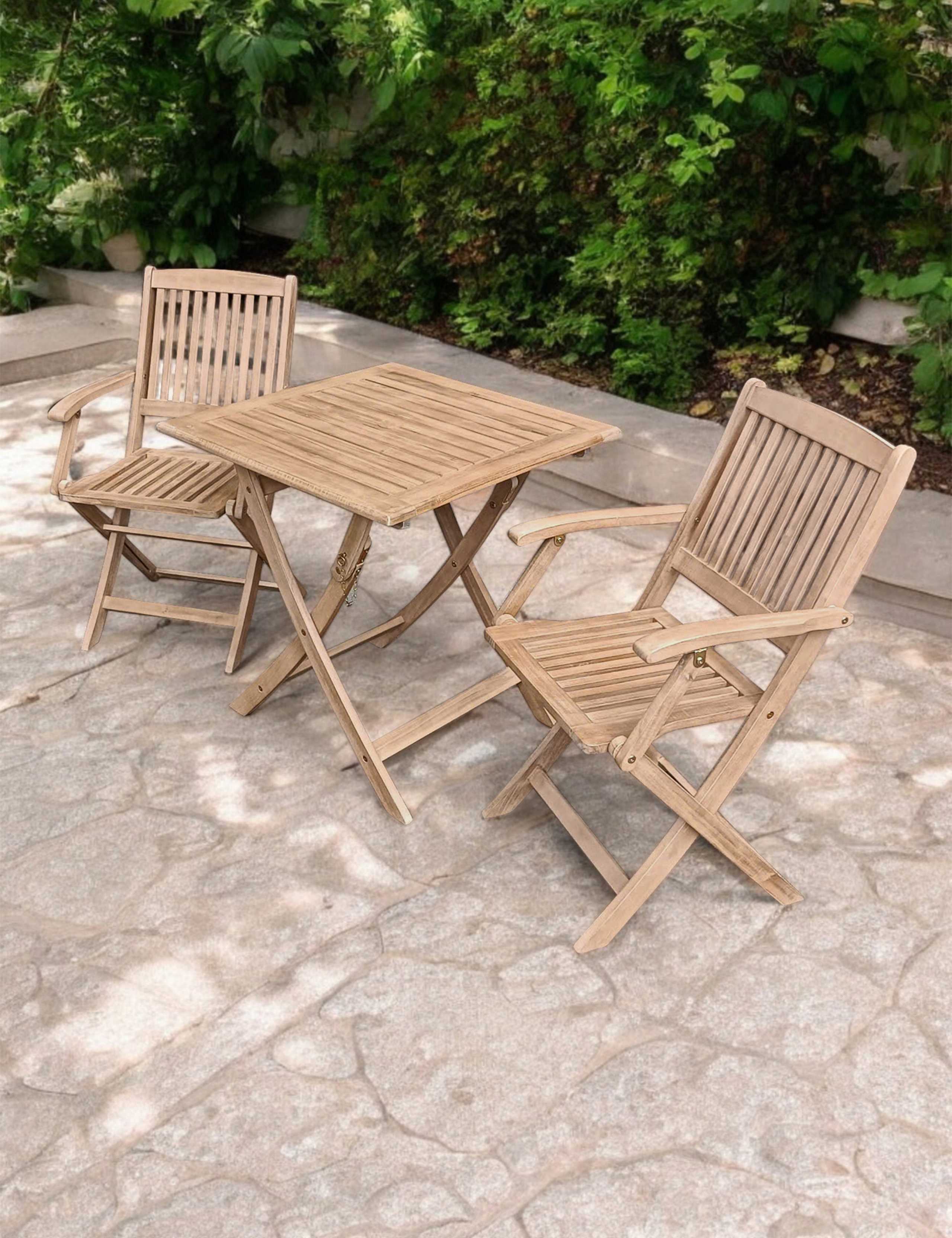 London 2 Seater Bistro Folding Set 1 of 3