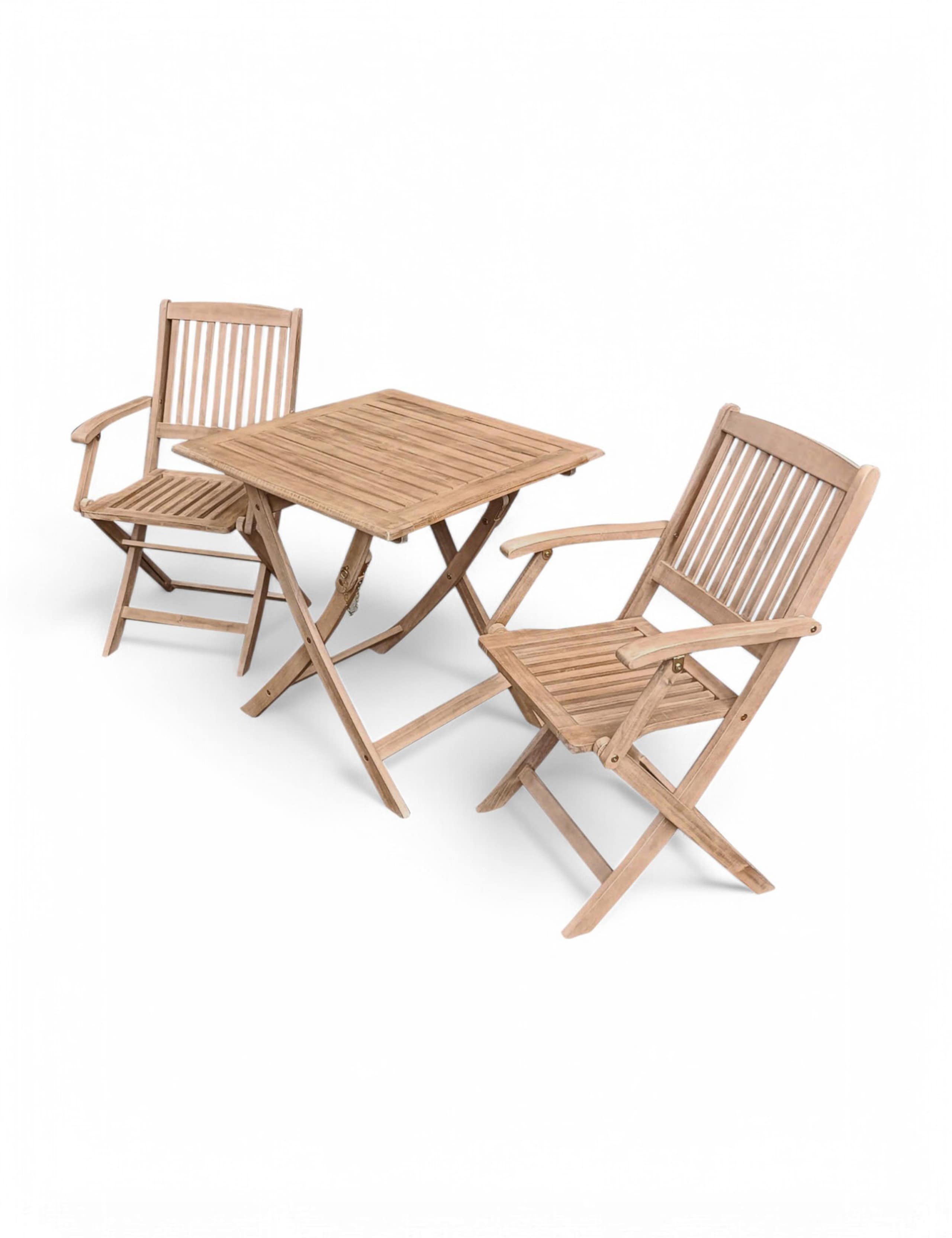 London 2 Seater Bistro Folding Set 2 of 3