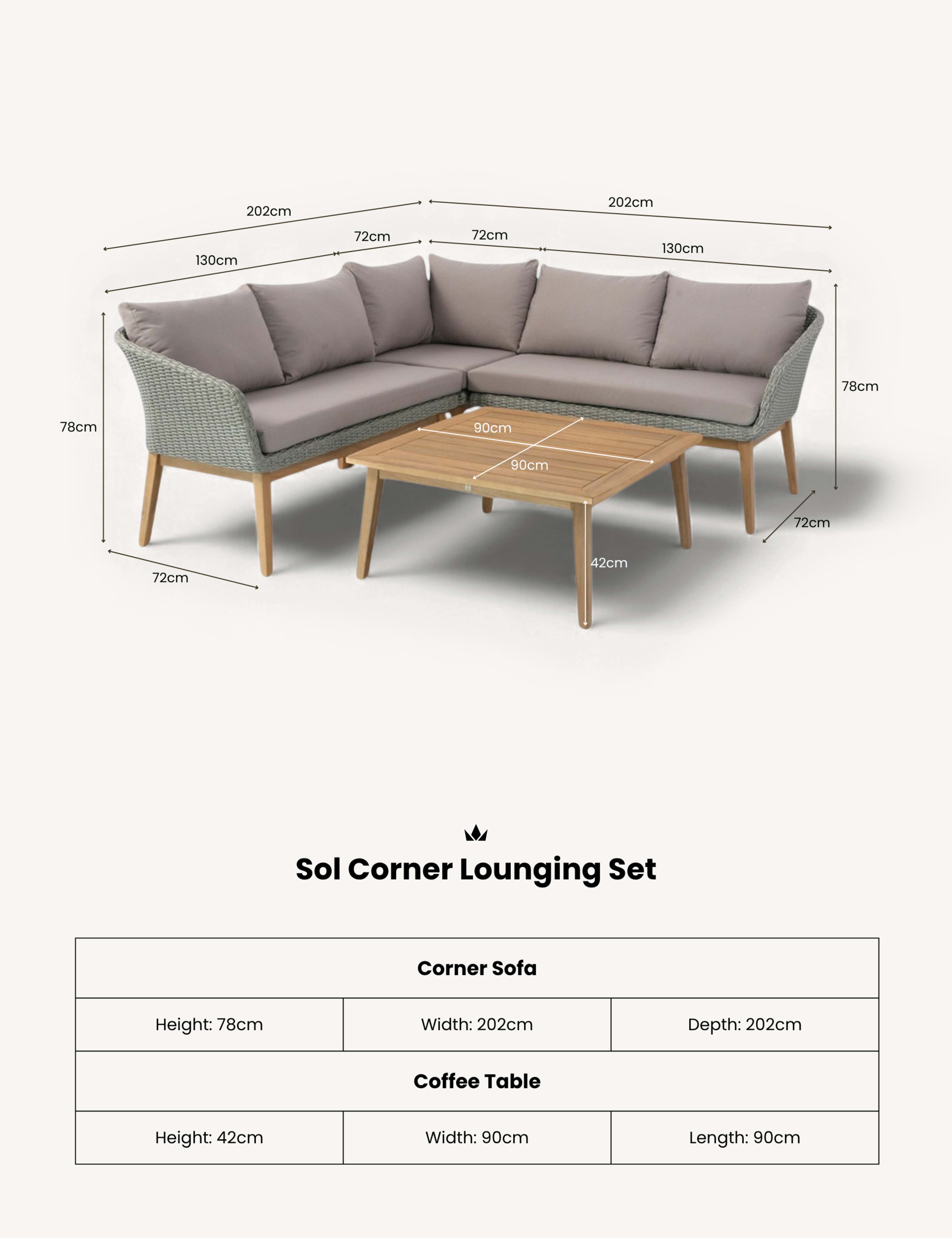 Sol Corner Lounge Set 11 of 11