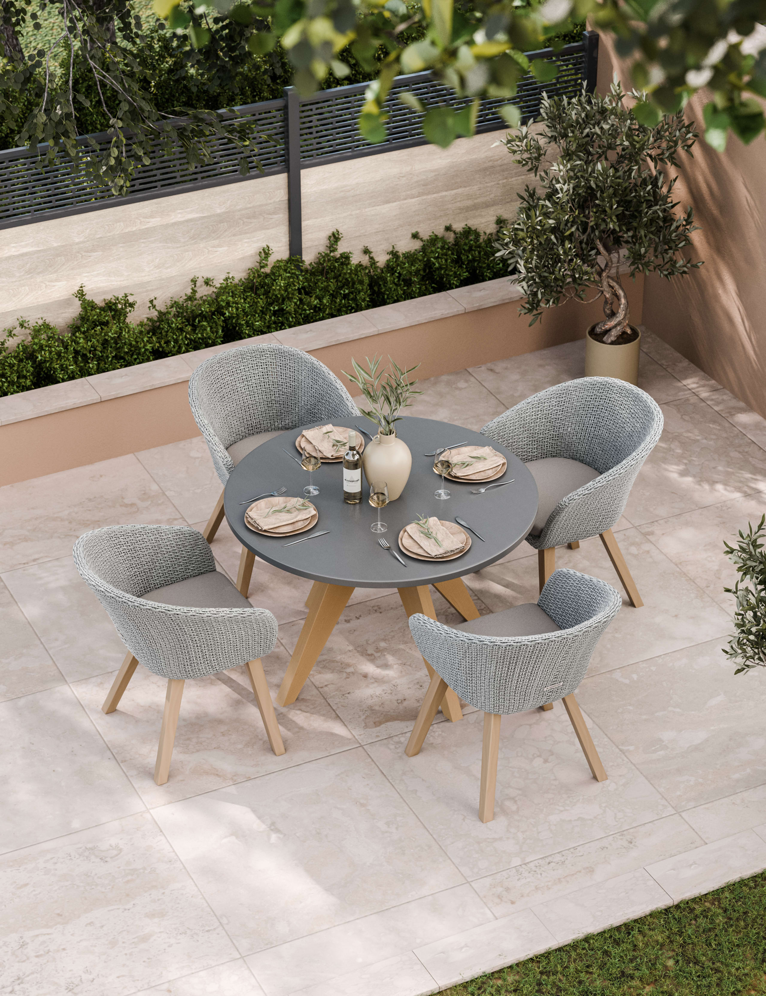 Luna 4 Seater Dining Set 1 of 7