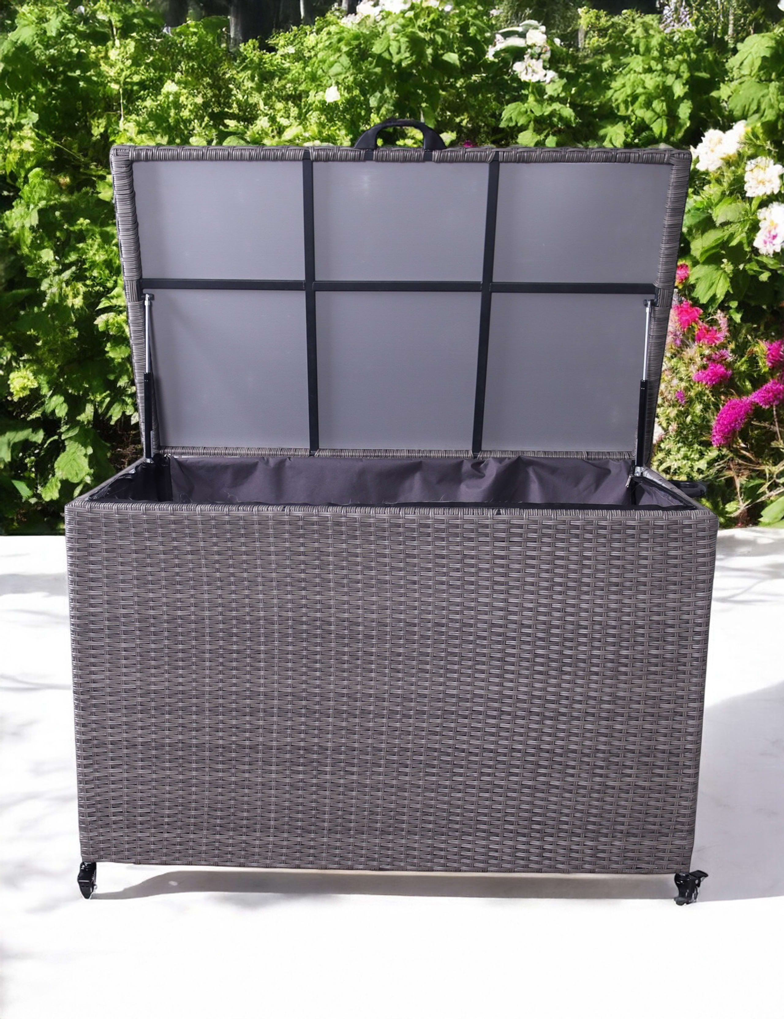 Rattan Outdoor Cushion Storage Box 645L 4 of 9