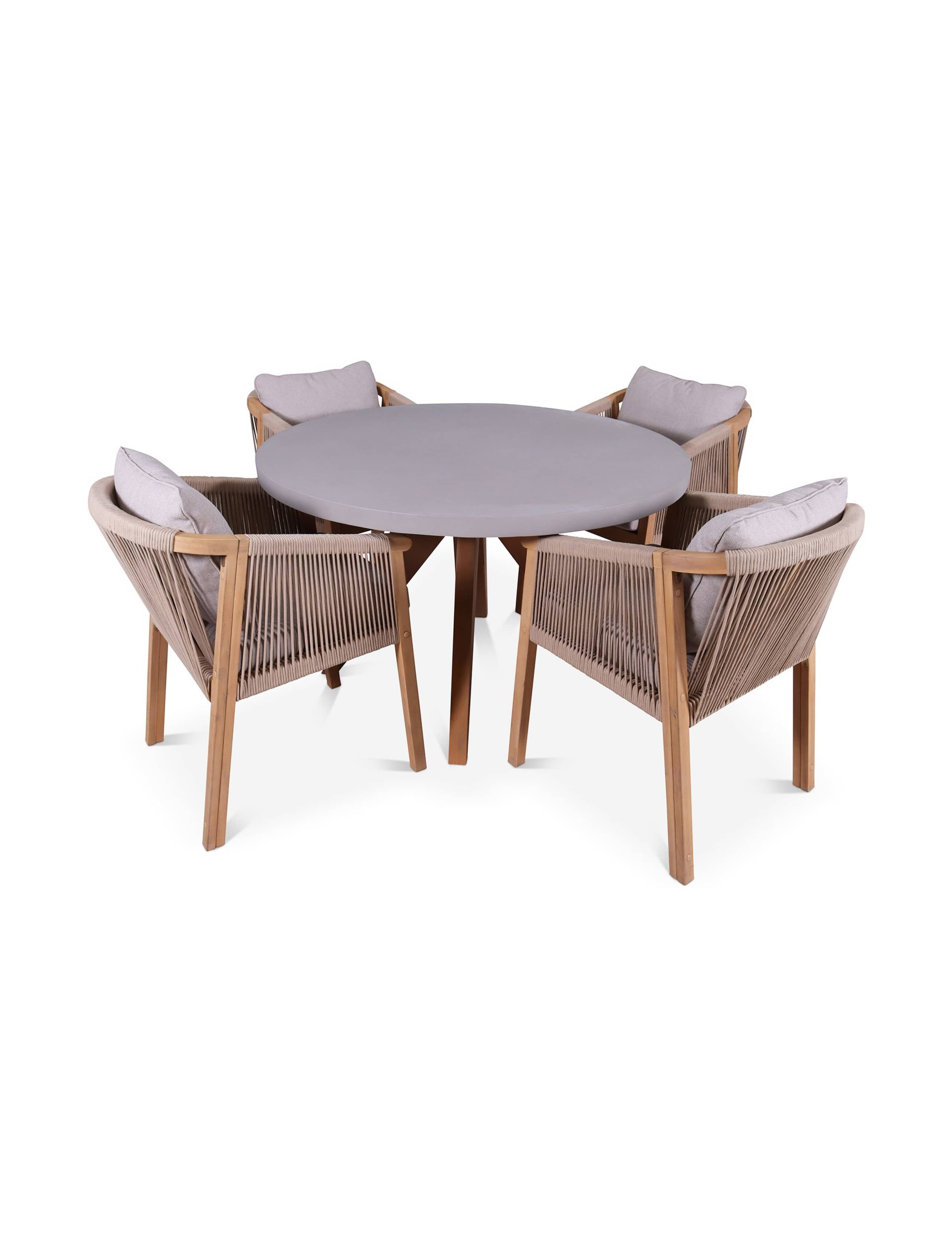 Luna 4 Seater Dining Set 2 of 9