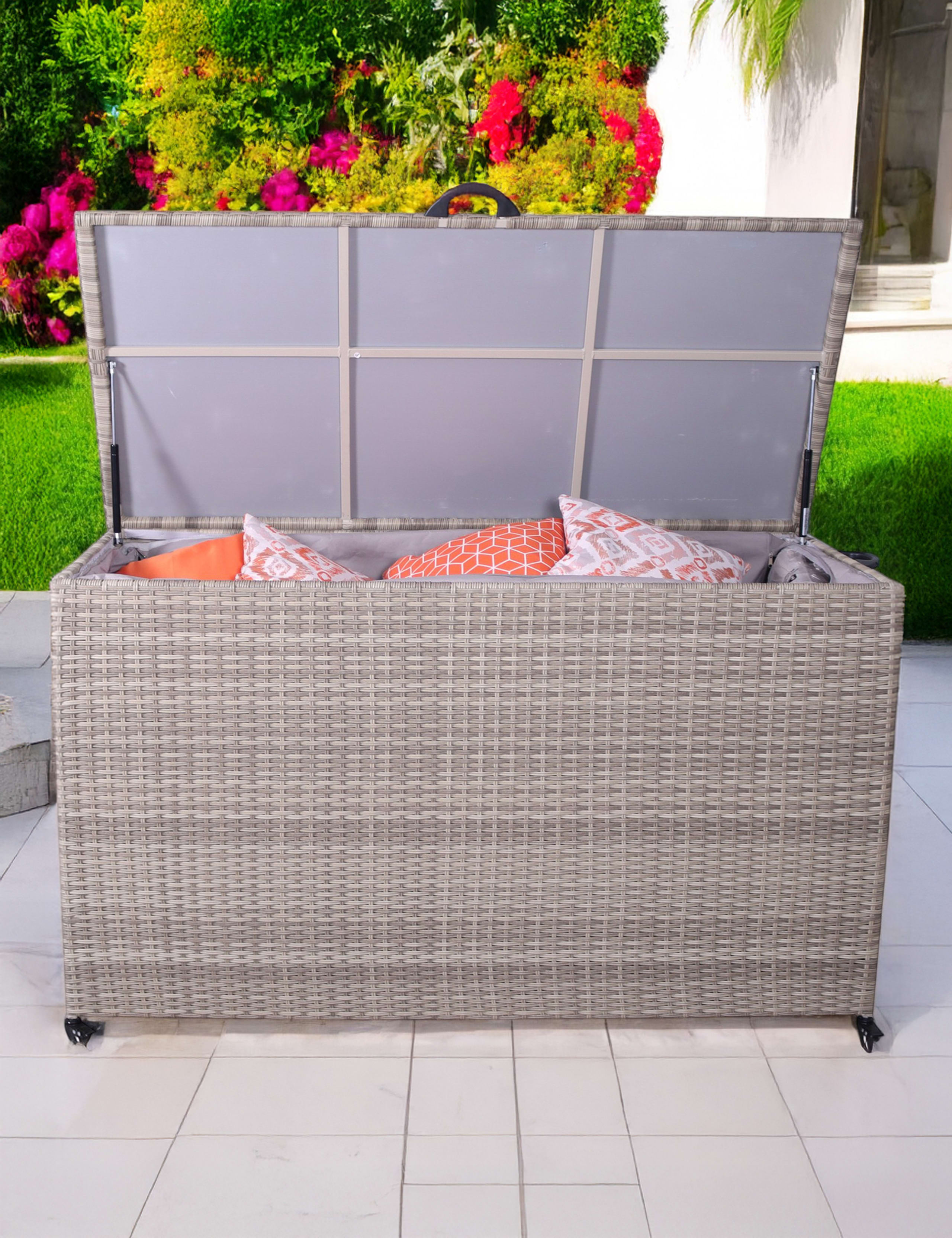 Rattan Outdoor Cushion Storage Box 826L 3 of 10