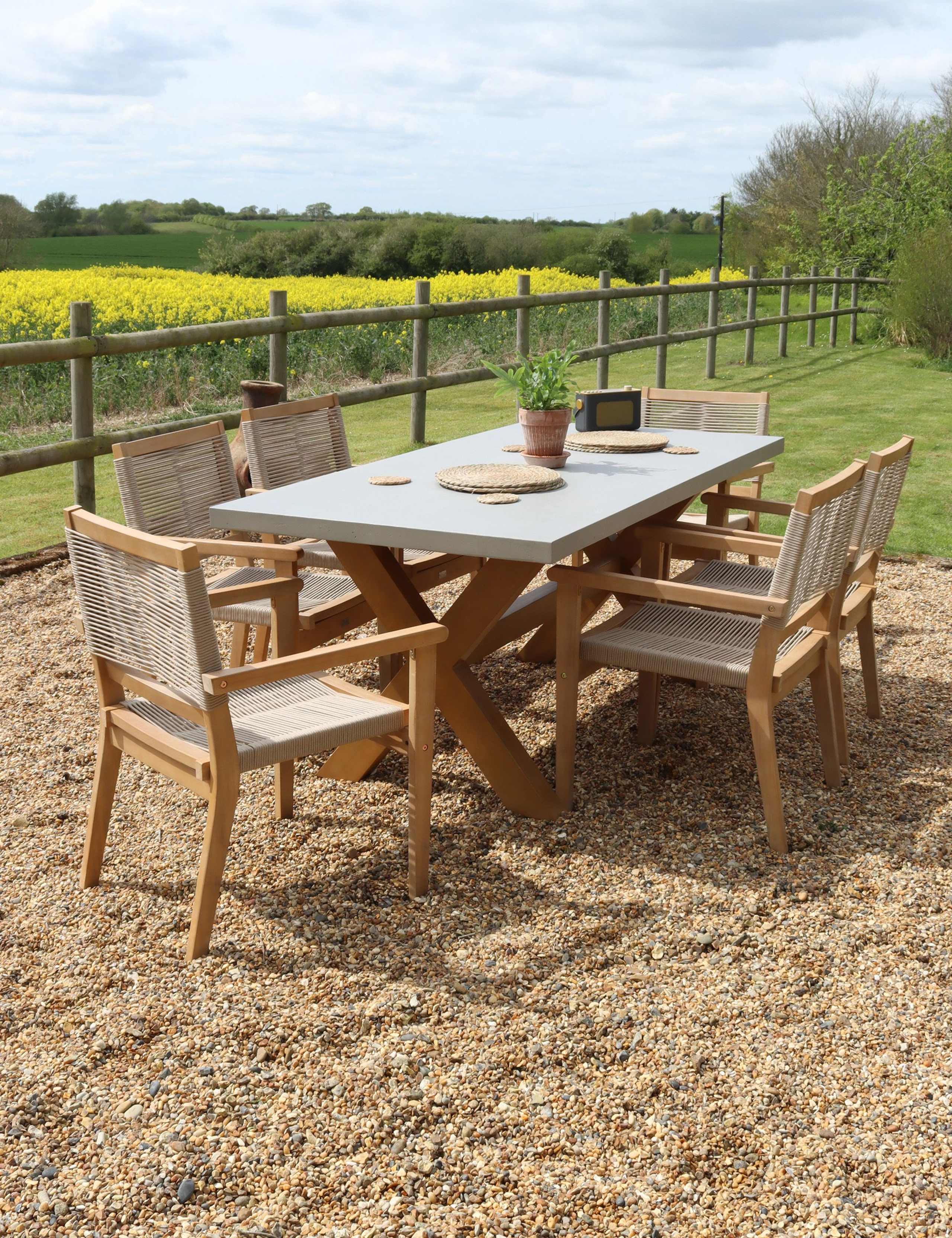 Luna 6 Seater Stacking Dining Set 3 of 6