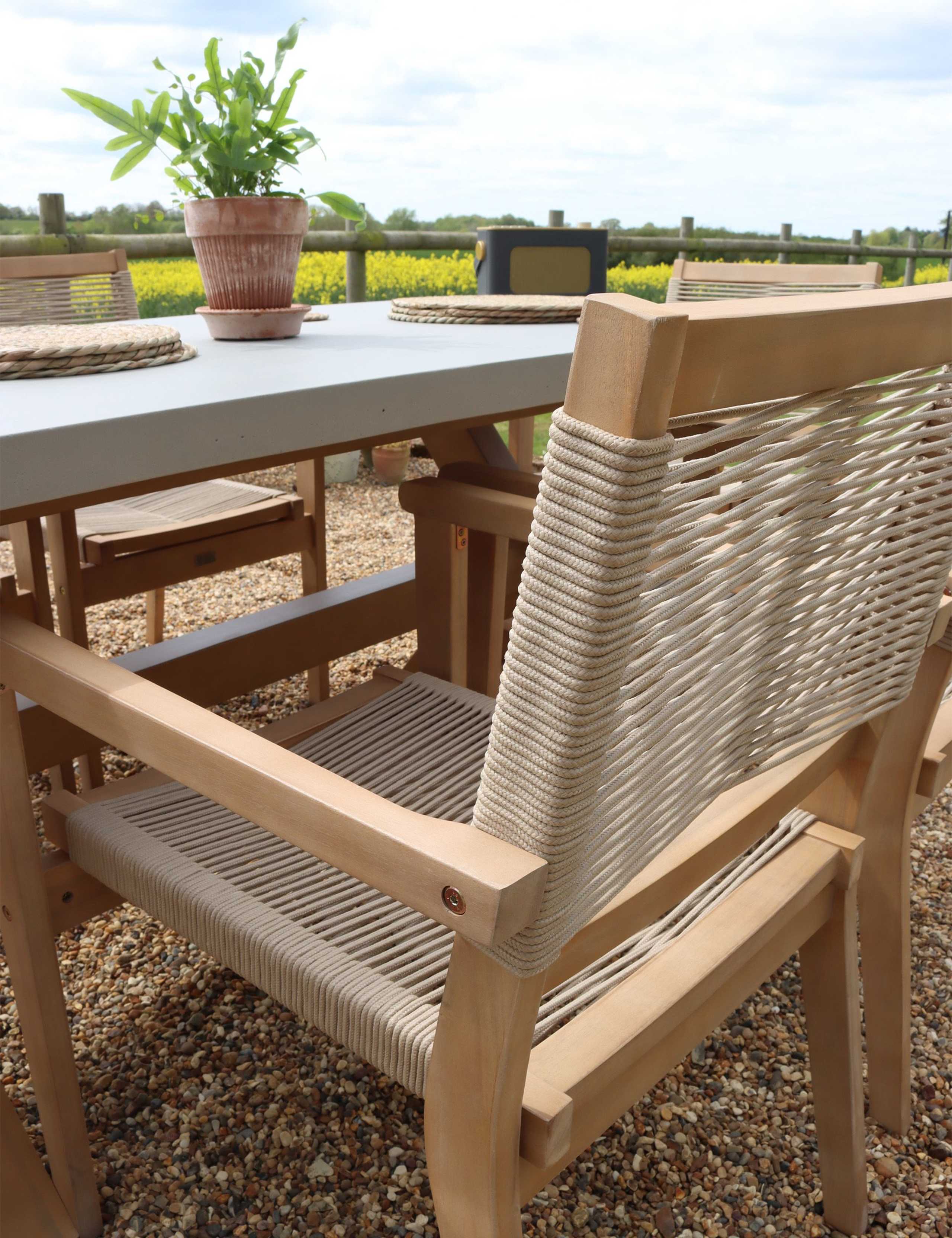Luna 6 Seater Stacking Dining Set 6 of 6