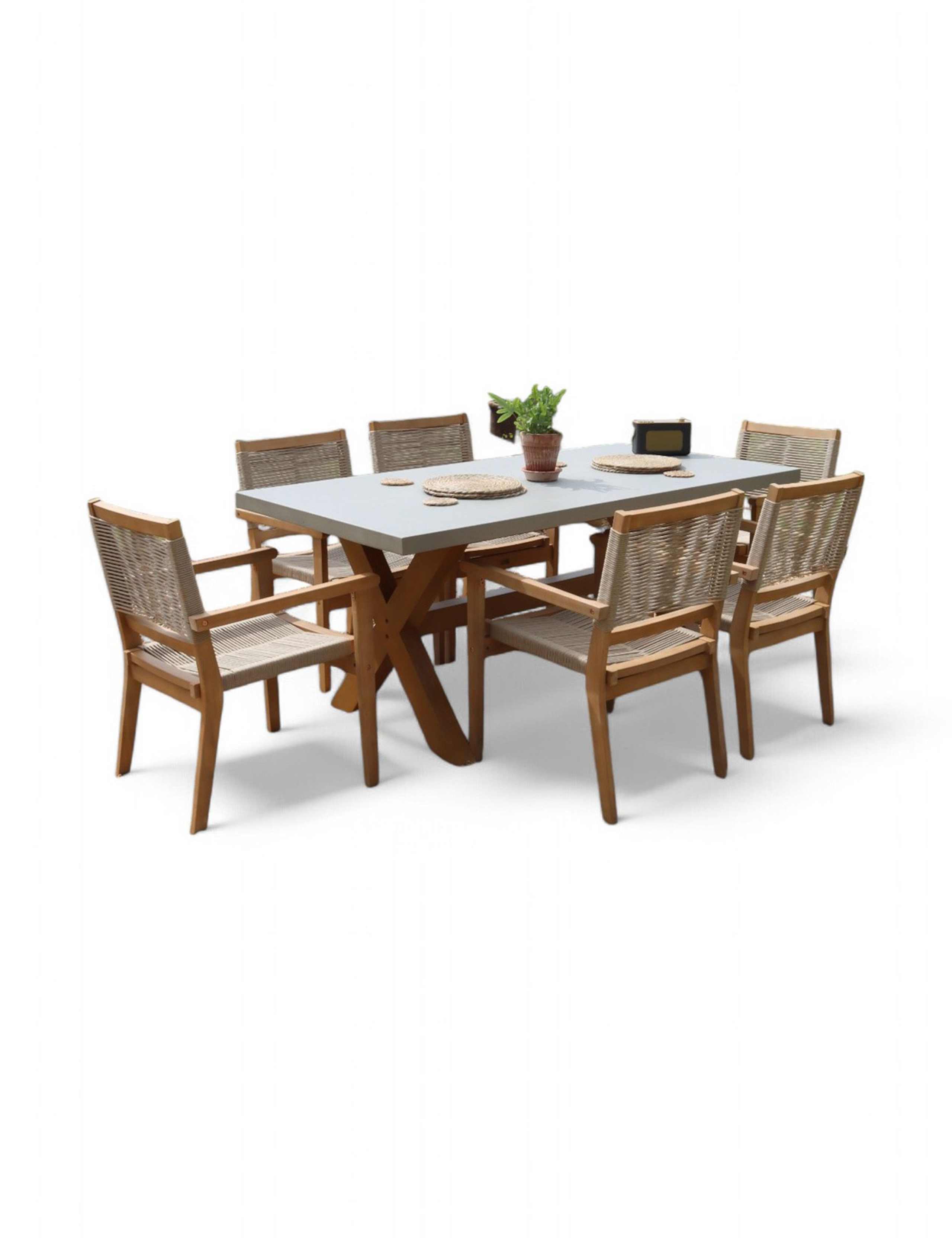 Luna 6 Seater Stacking Dining Set 2 of 6