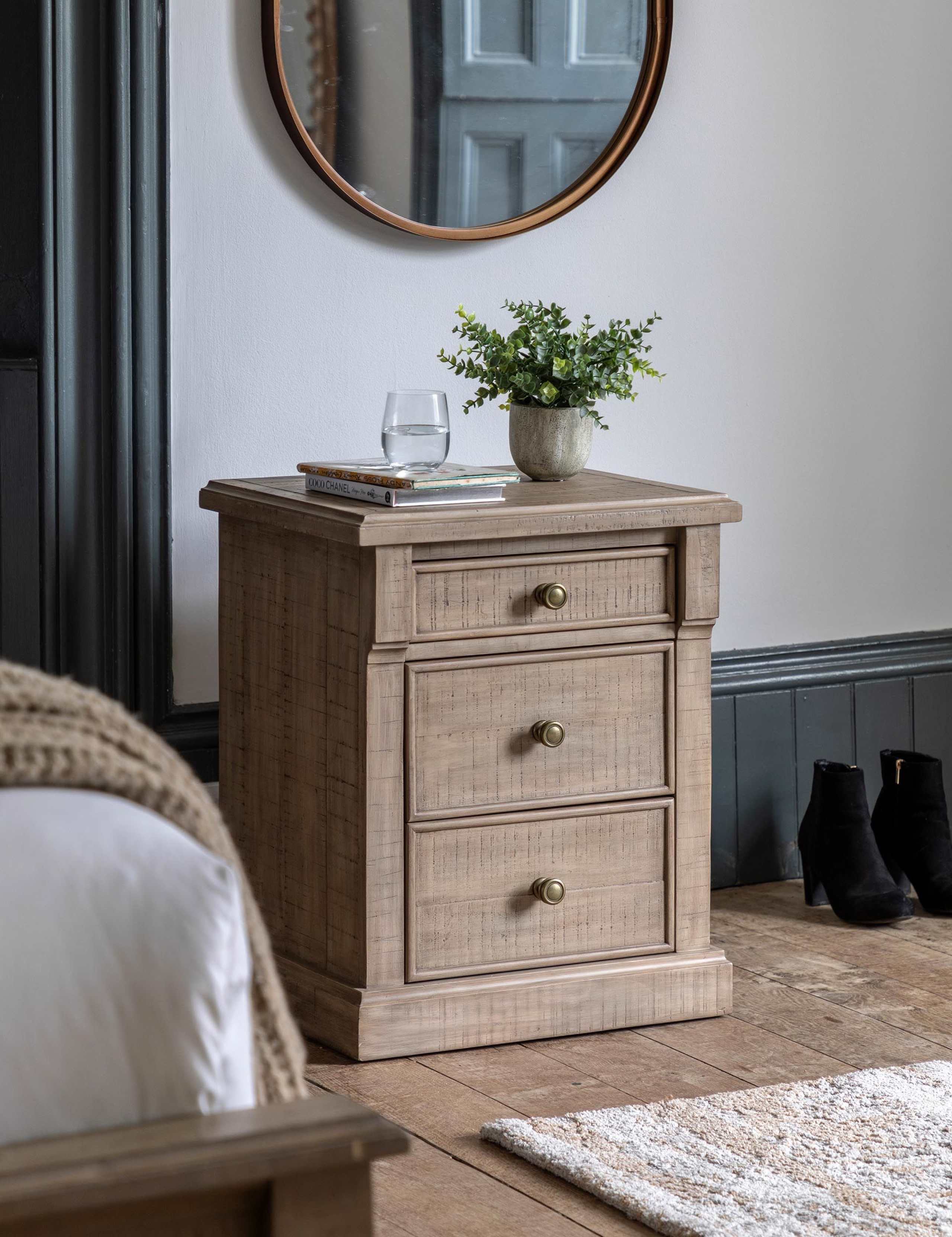 Vancouver 3 Drawer Bedside Table 1 of 10