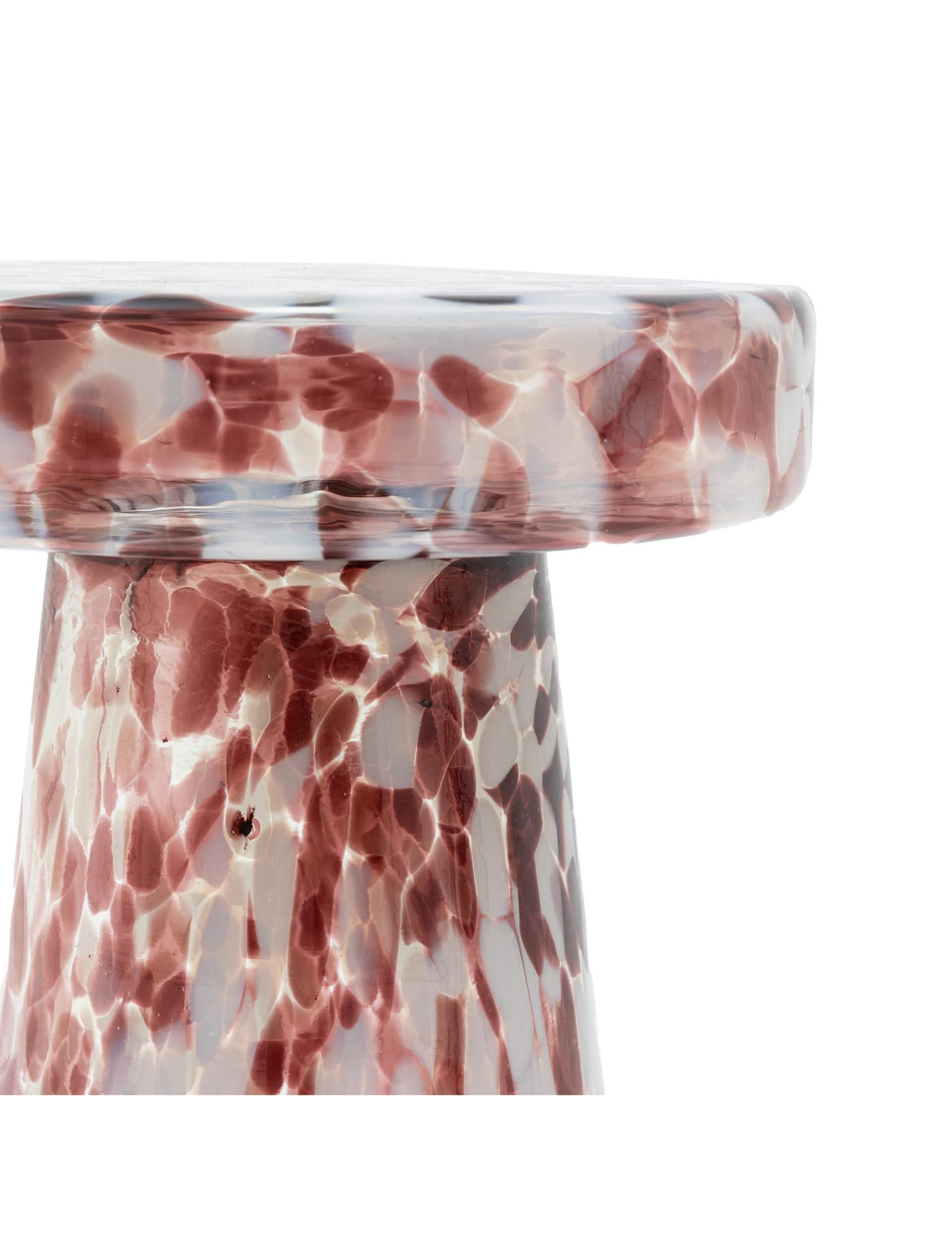 Murano Leopard Glass Round Side Table 4 of 7