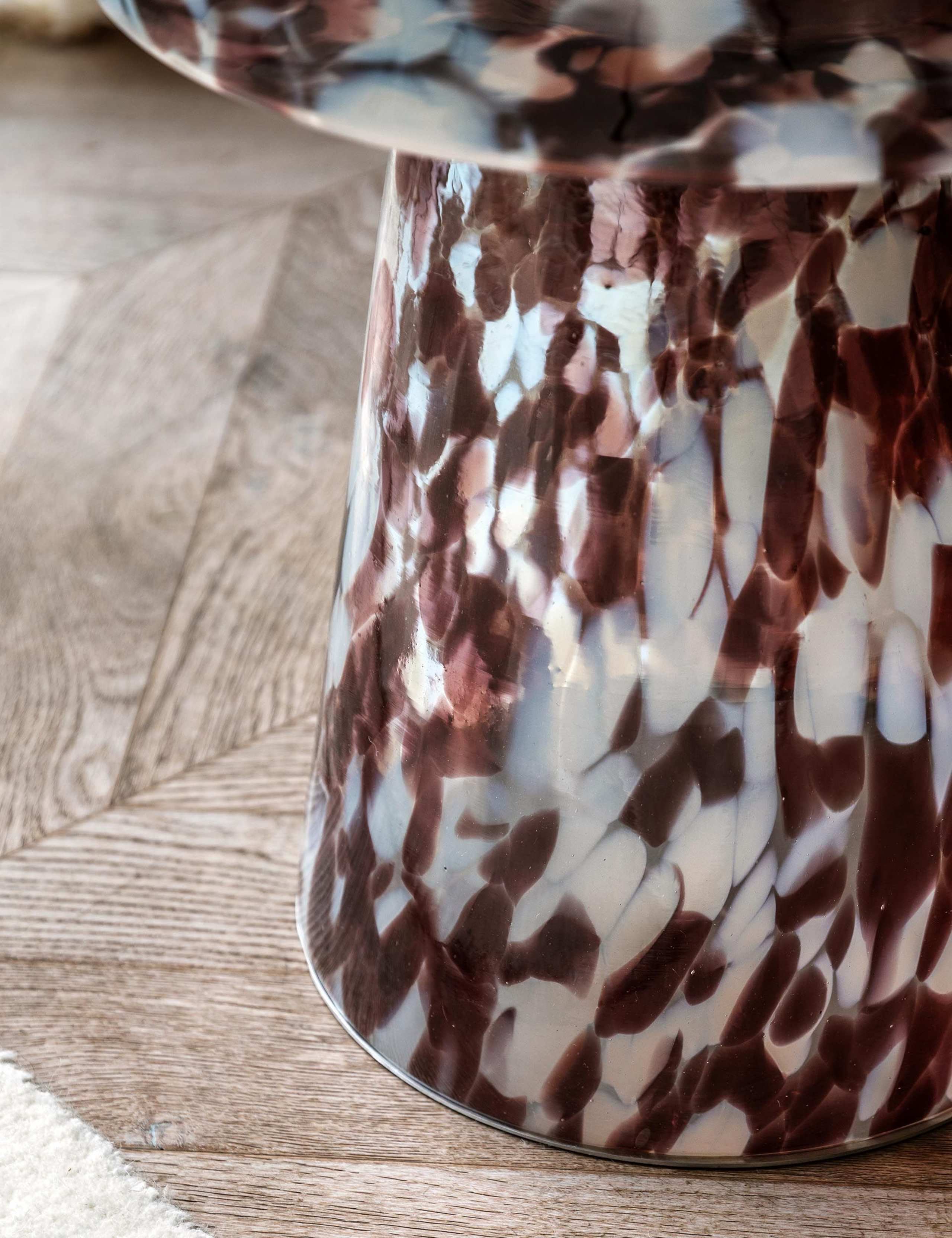 Murano Leopard Glass Round Side Table 6 of 7