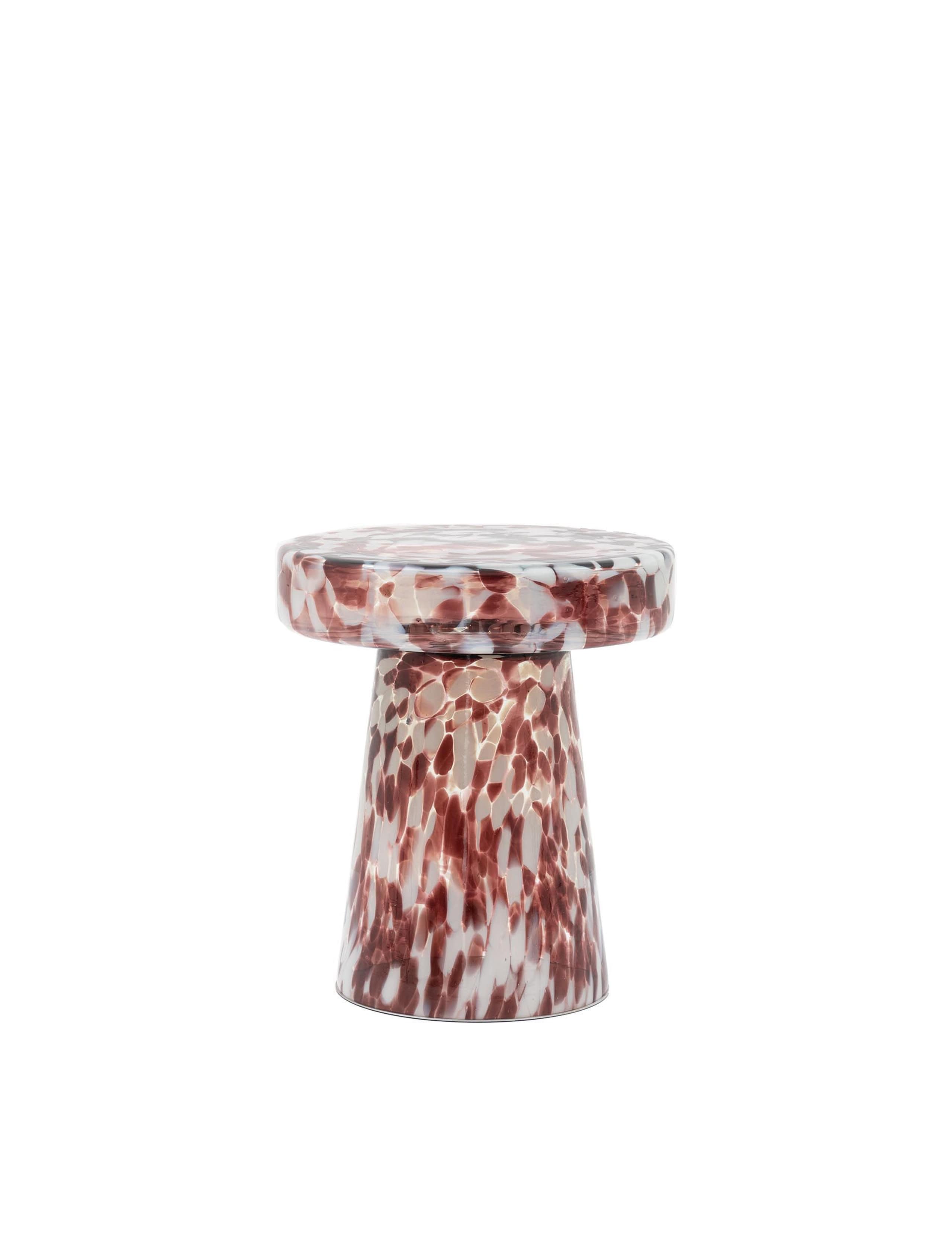 Murano Leopard Glass Round Side Table 2 of 7
