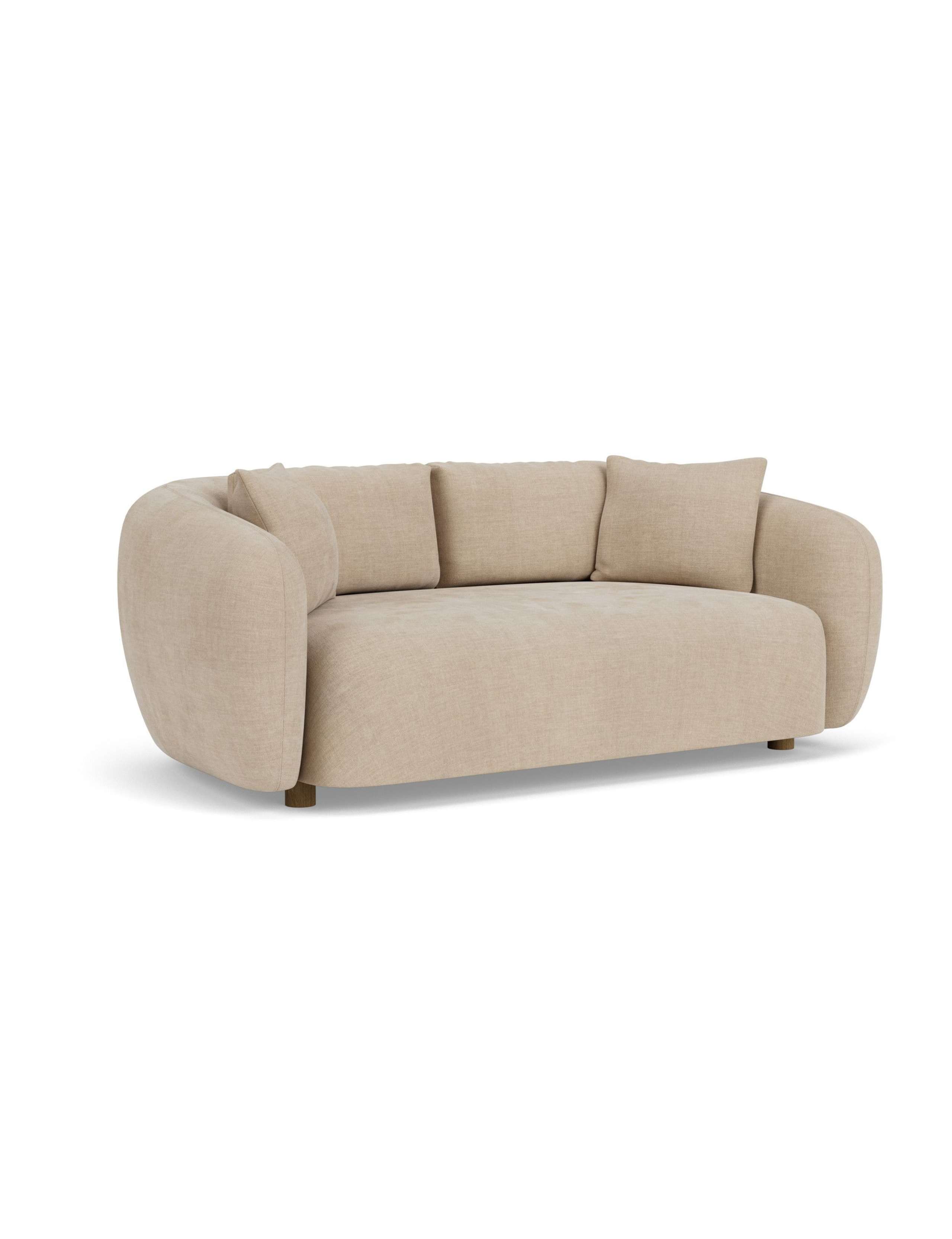 Cocoon Chenille 2 Seater Curved Sofa 3 of 7