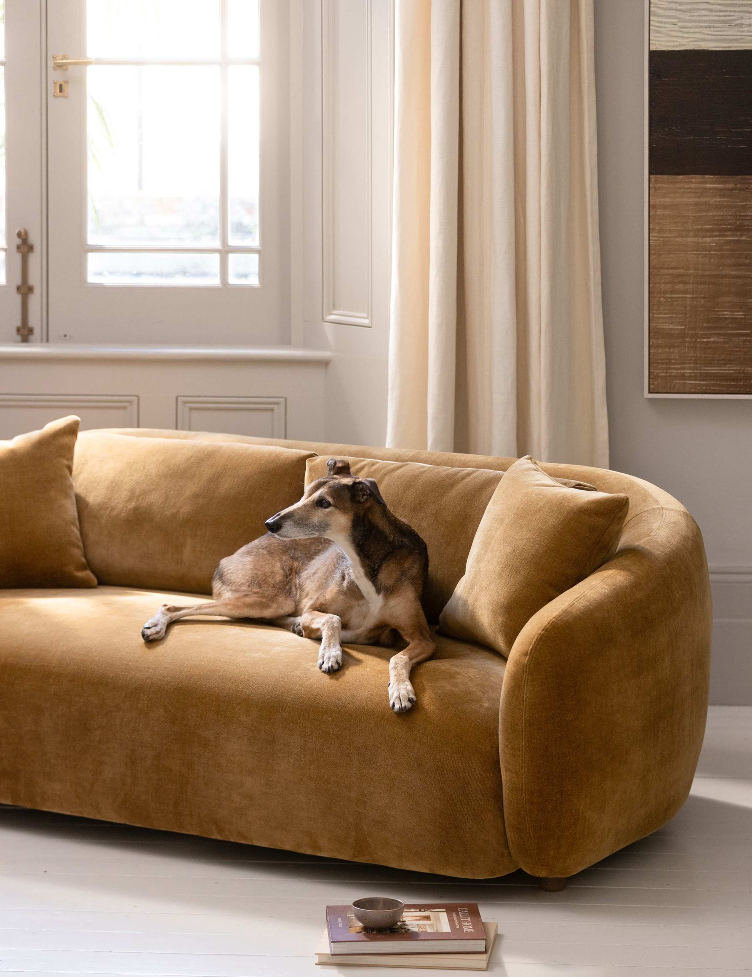 Cocoon Chenille 2 Seater Curved Sofa 2 of 8