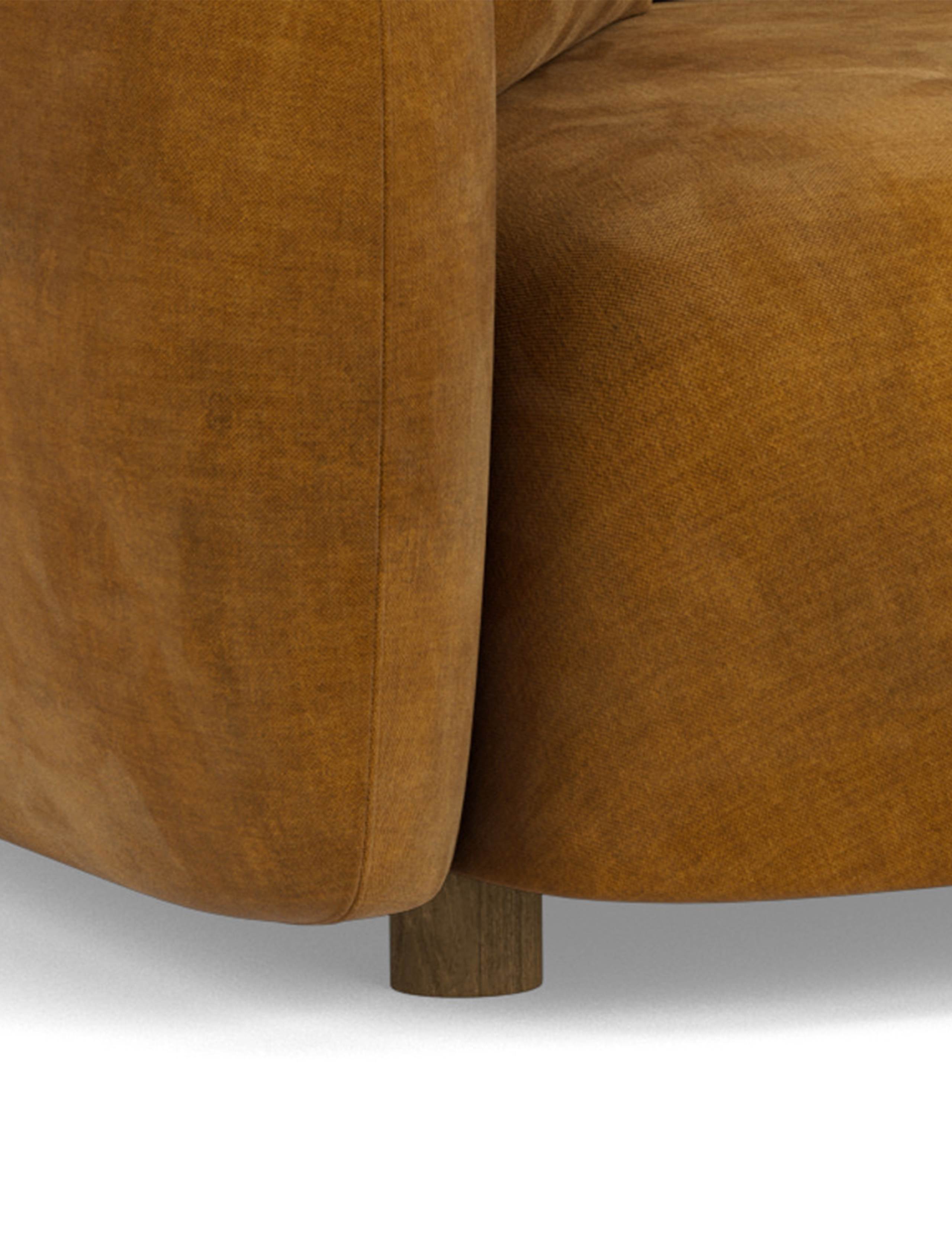 Cocoon Chenille 2 Seater Curved Sofa 8 of 8