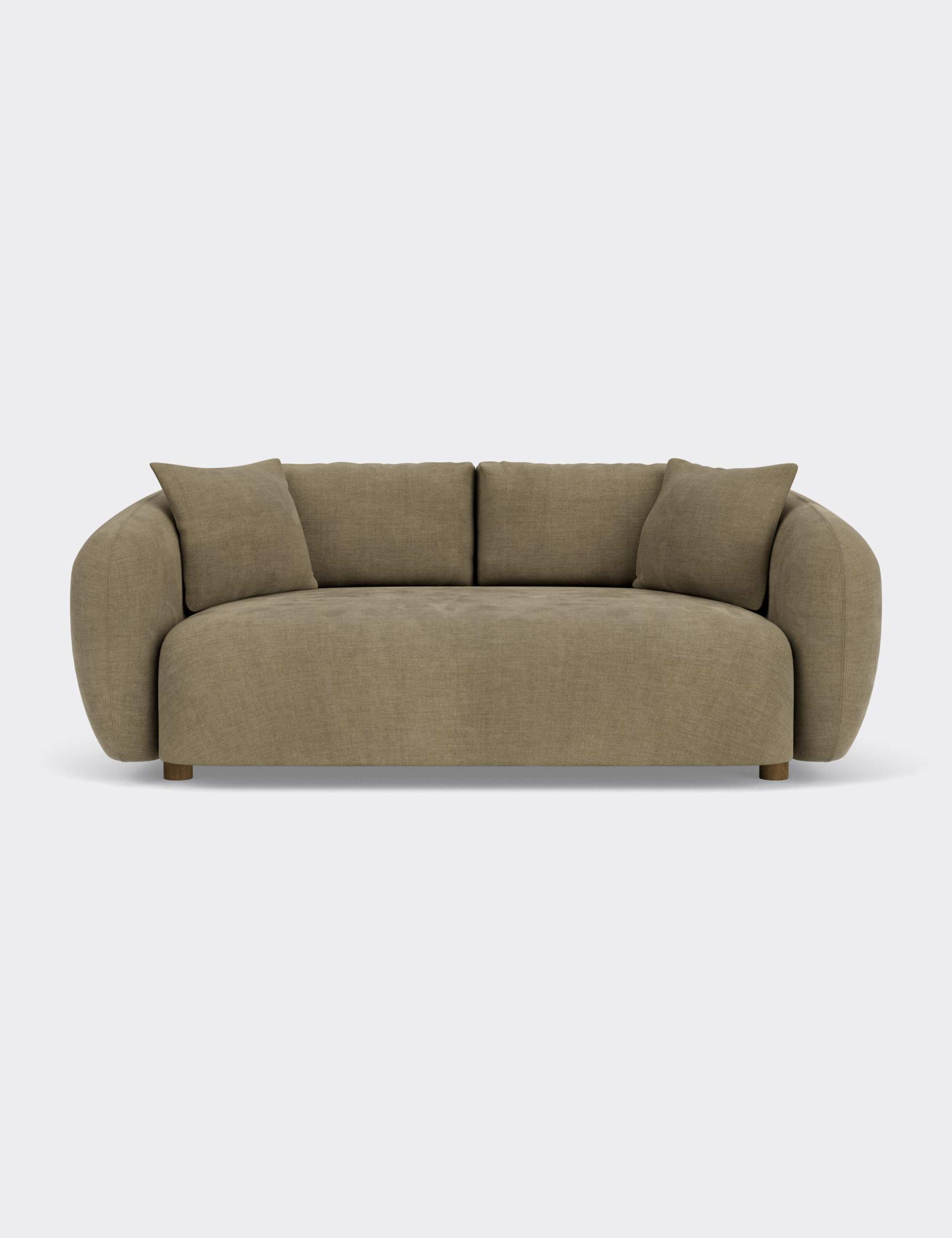 Cocoon Chenille 2 Seater Curved Sofa 2 of 6