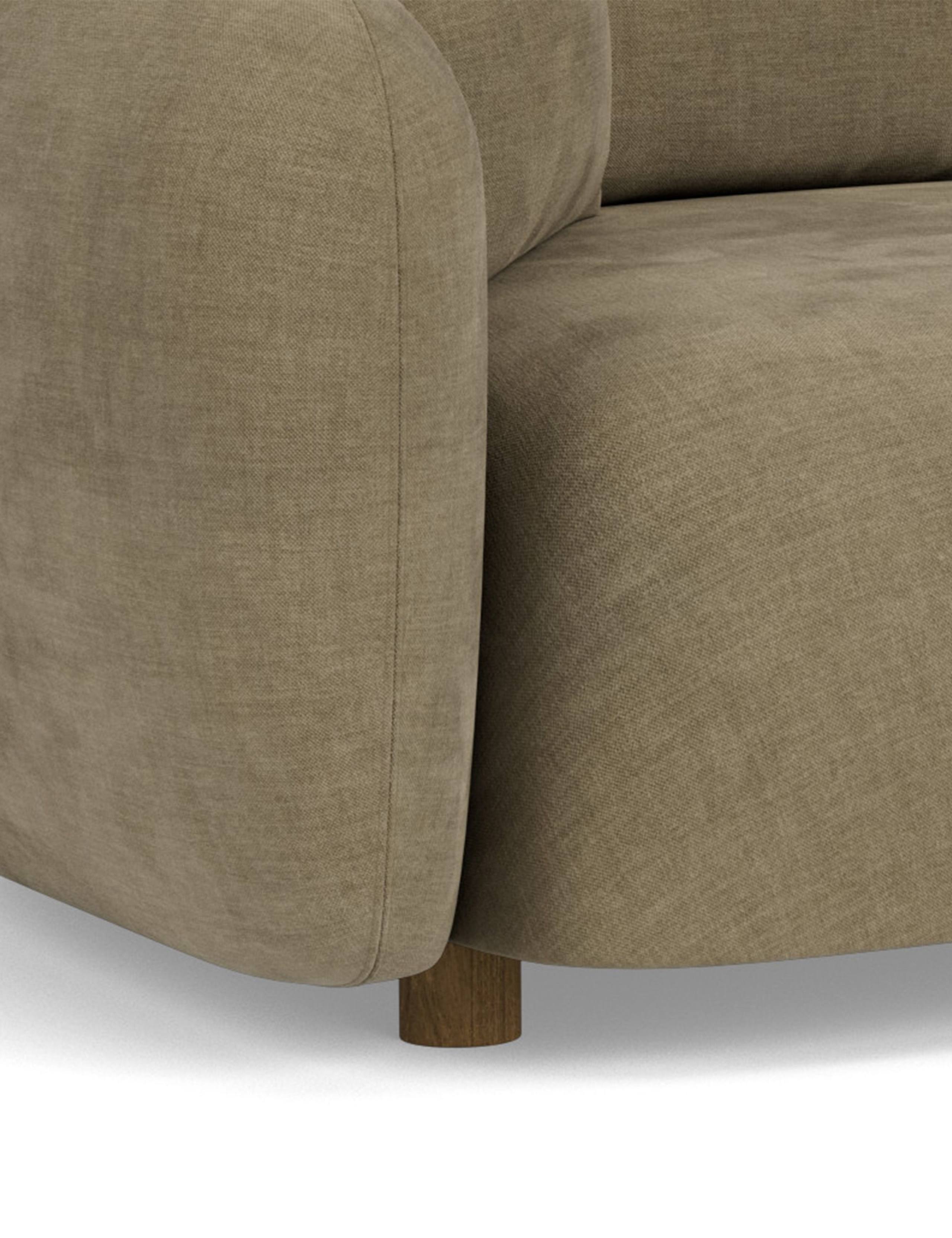 Cocoon Chenille 2 Seater Curved Sofa 5 of 6