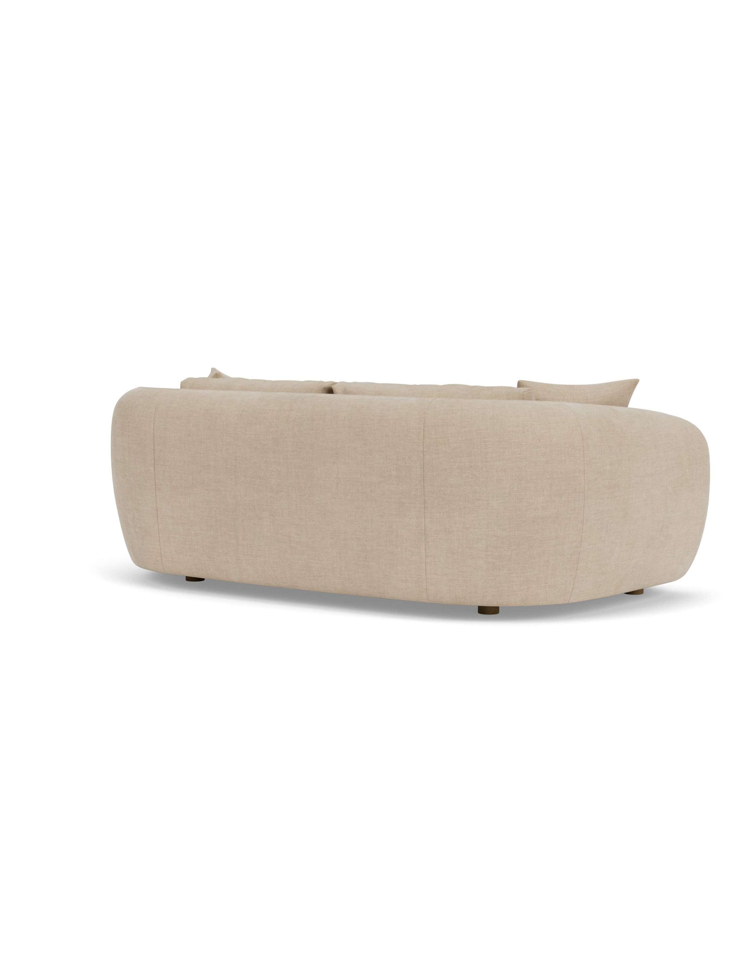 Cocoon Chenille 3 Seater Curved Sofa 4 of 7