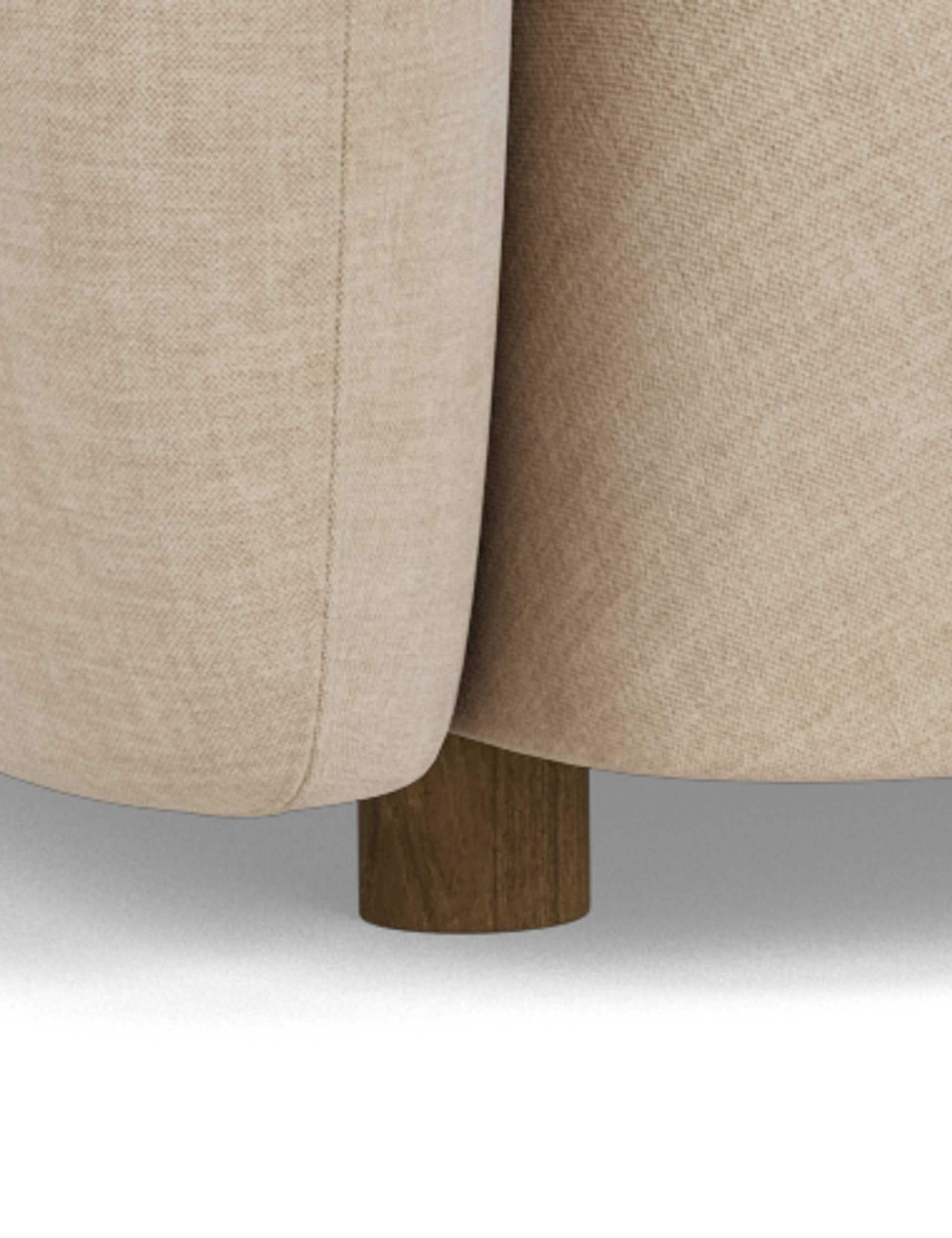 Cocoon Chenille 3 Seater Curved Sofa 7 of 7