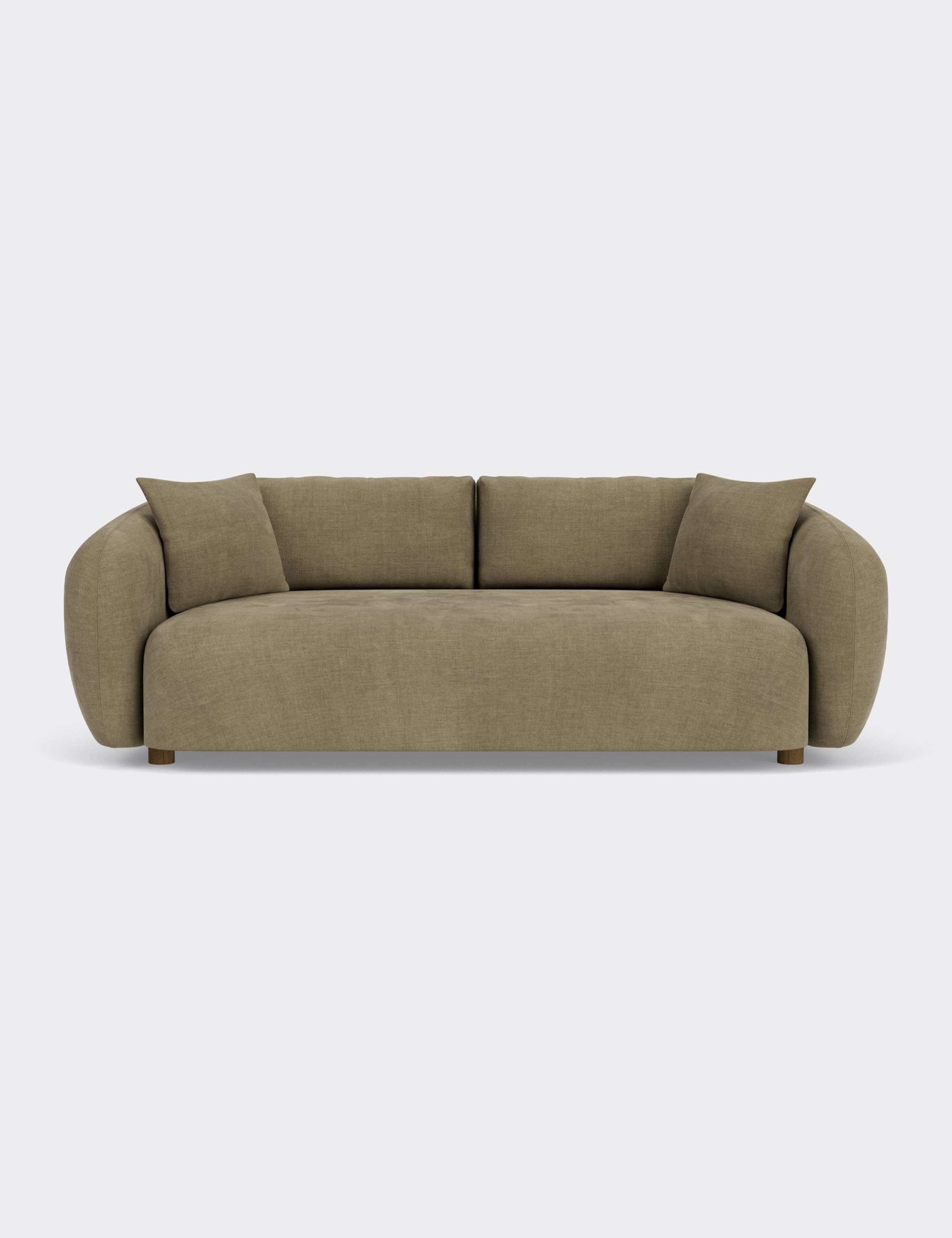 Cocoon Chenille 3 Seater Curved Sofa 2 of 7
