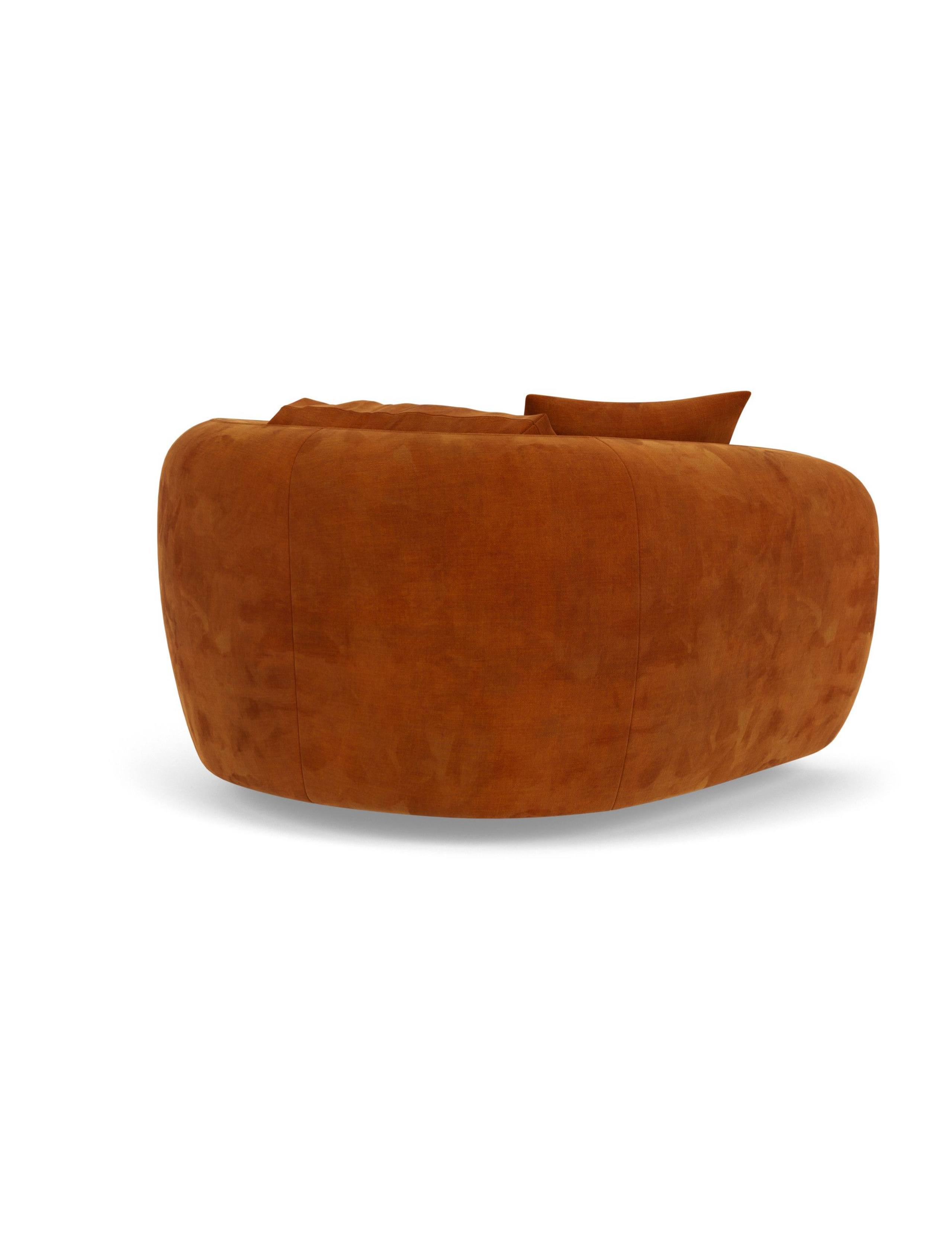 Cocoon Chenille Curved Snuggle Chair 5 of 7