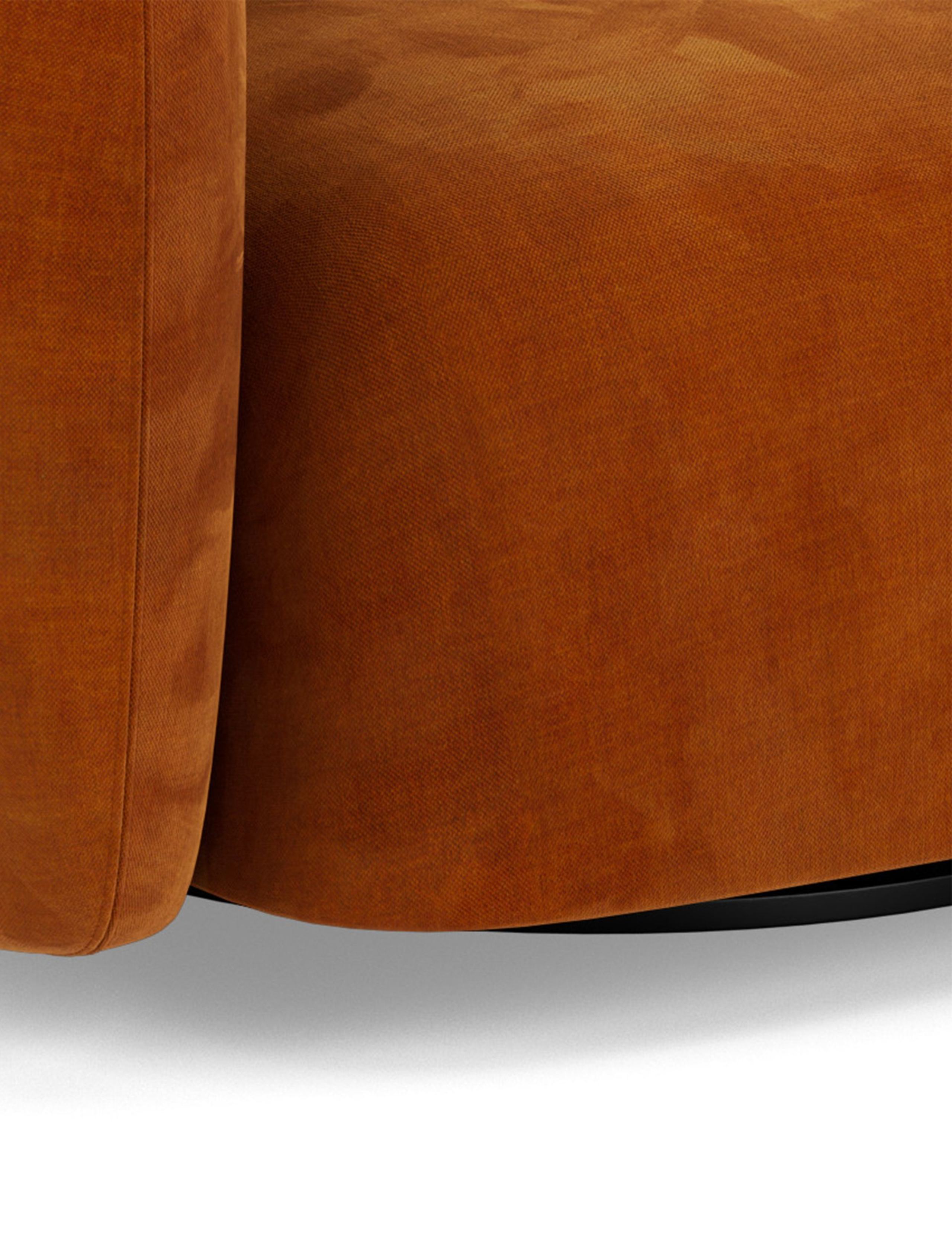 Cocoon Chenille Curved Snuggle Chair 6 of 7