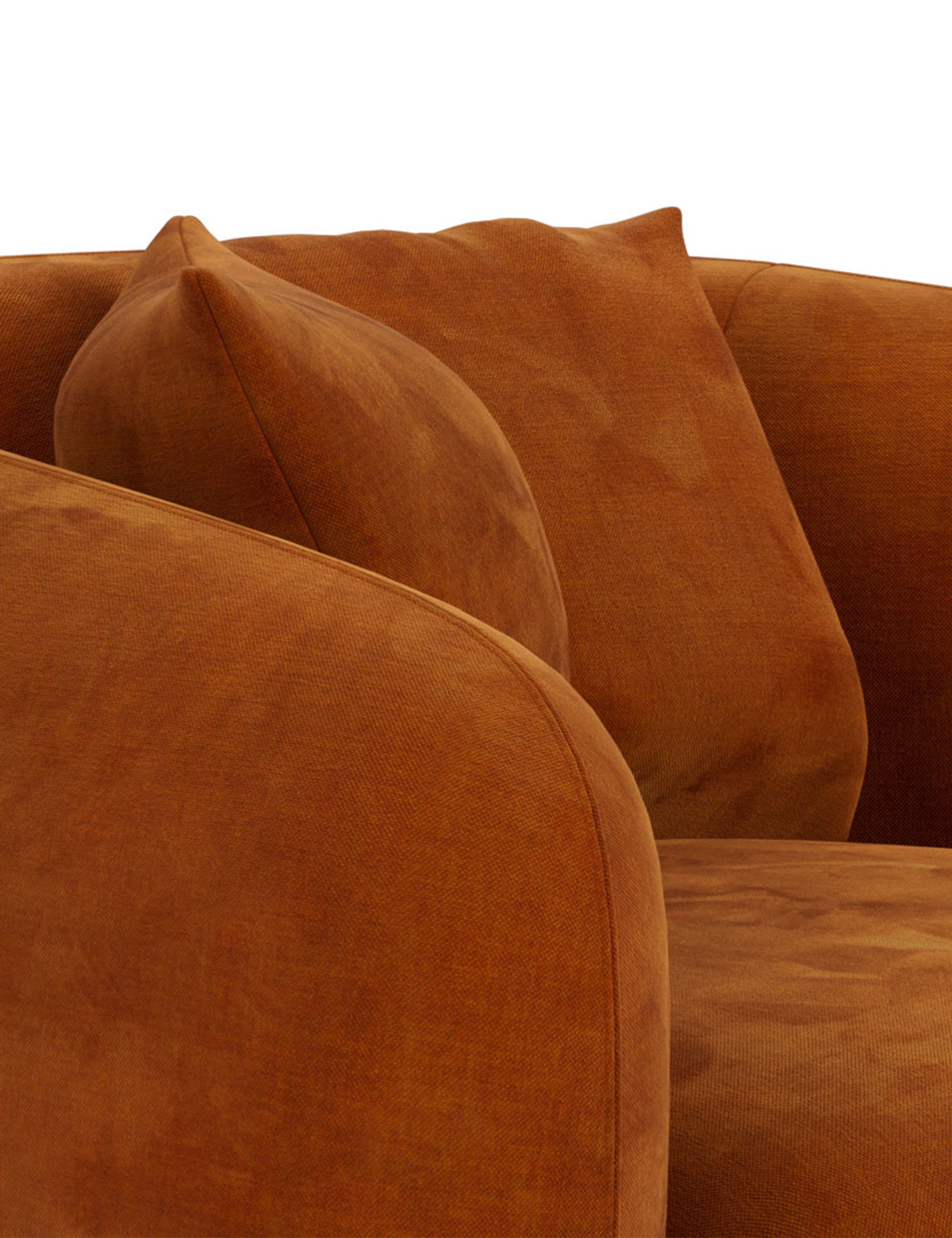 Cocoon Chenille Curved Snuggle Chair 7 of 7