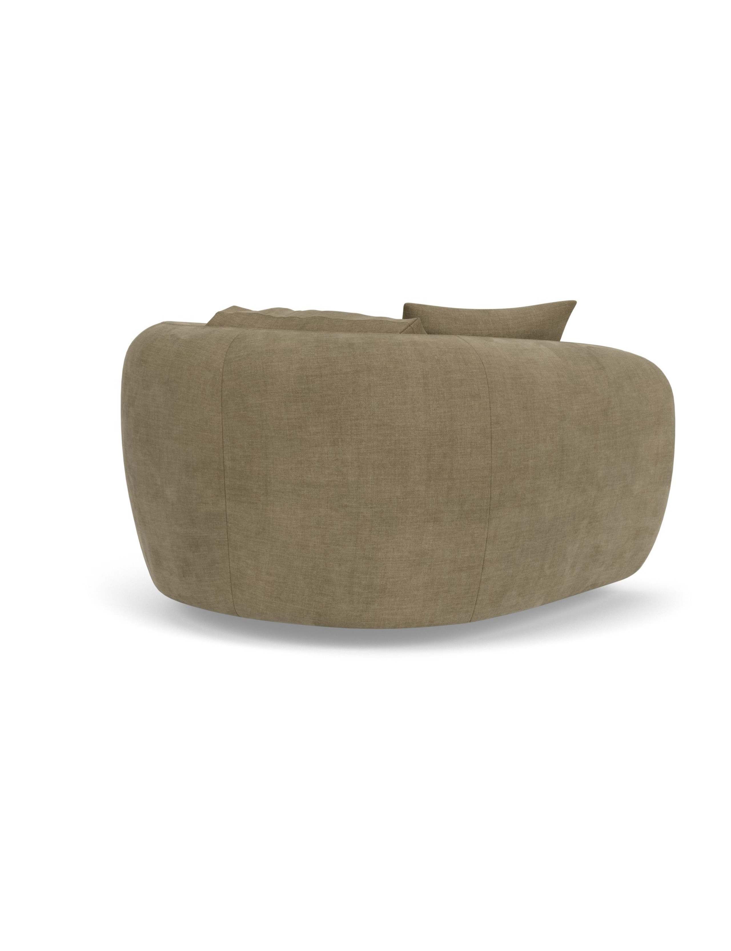 Cocoon Chenille Swivel Snuggle Chair 3 of 6